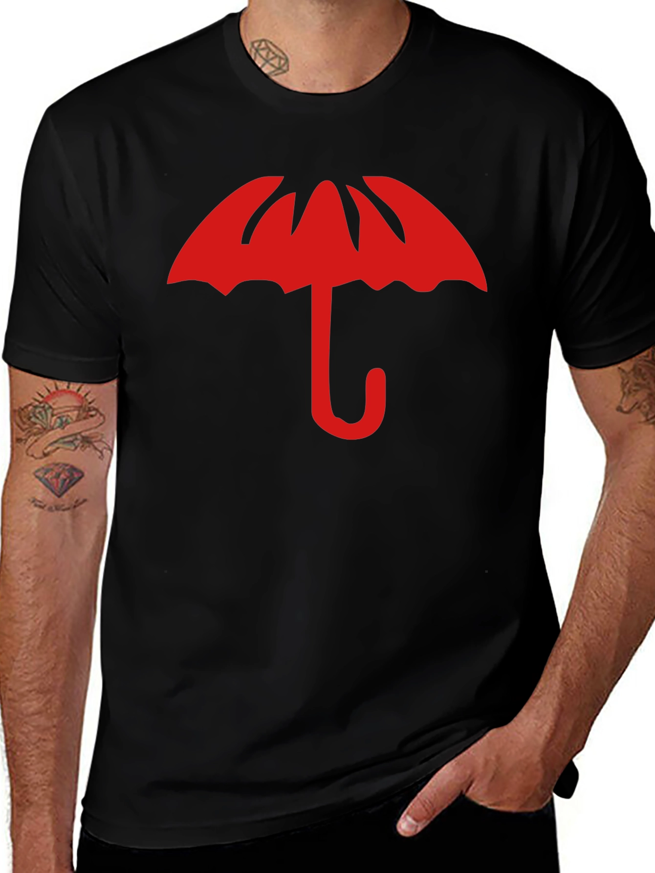 Umbrella Academy Style Graphic Tee - Black