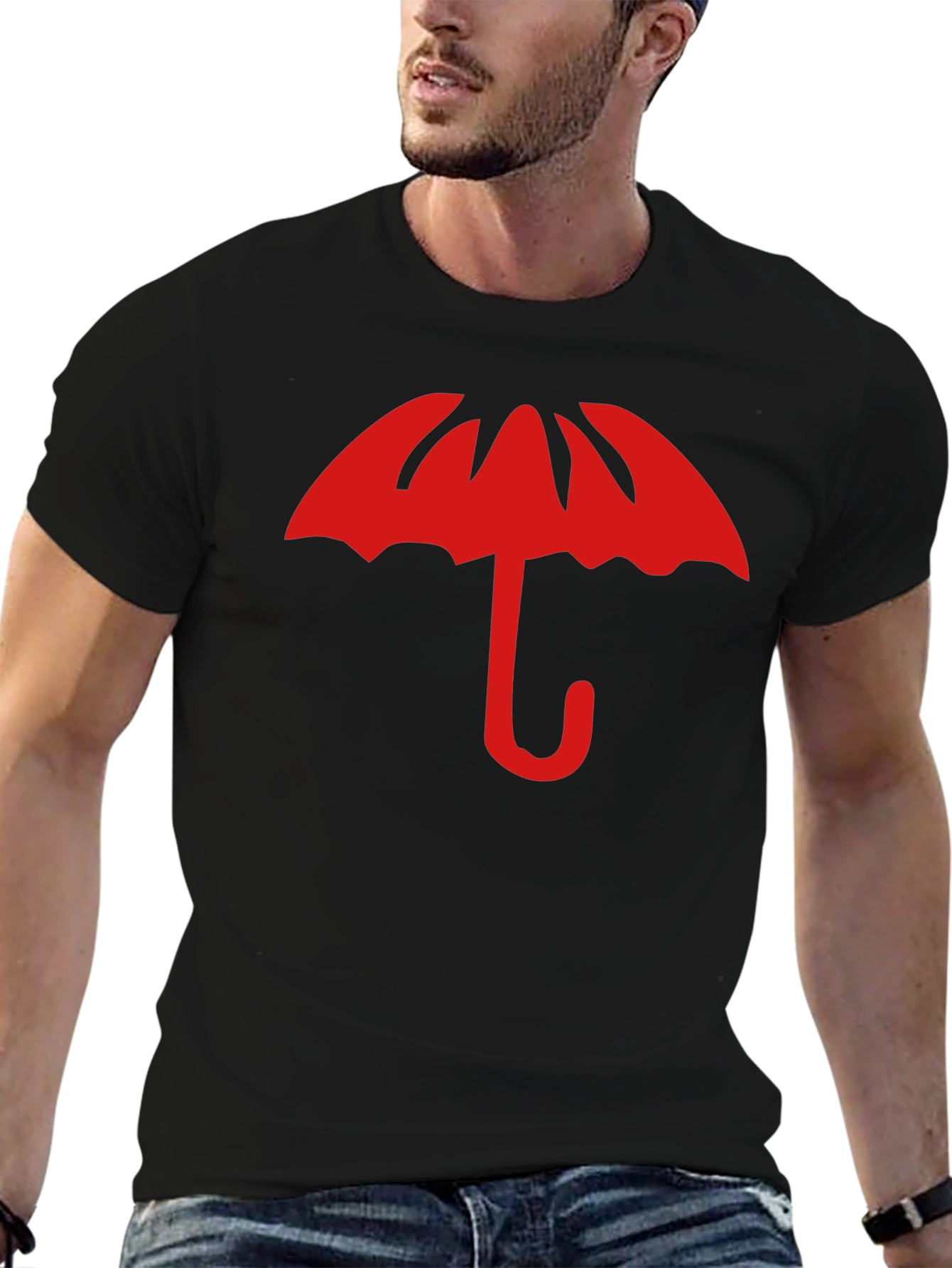 Umbrella Academy Style Graphic Tee - Black