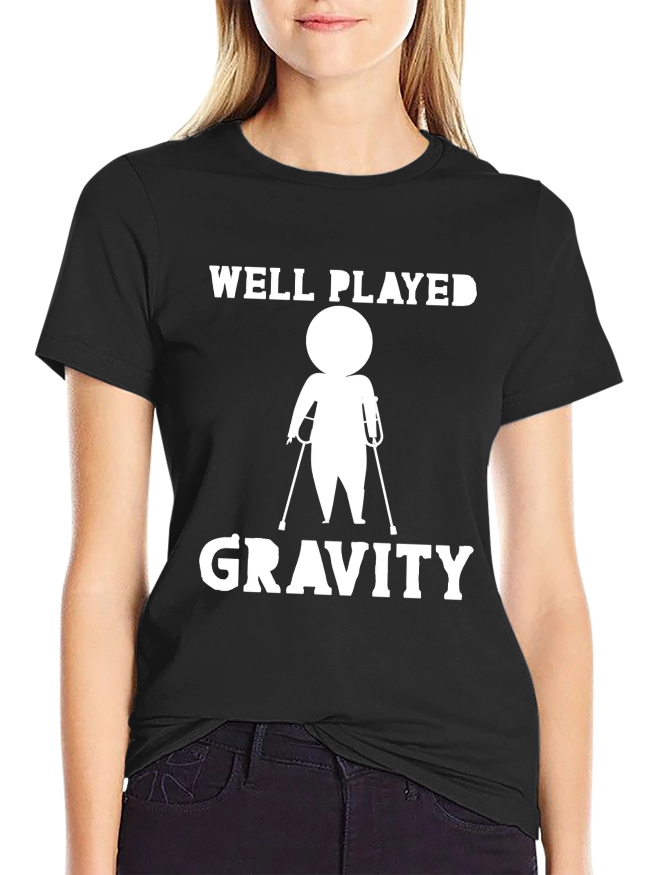 Well Played Gravity T-Shirt Funny Injury Humor