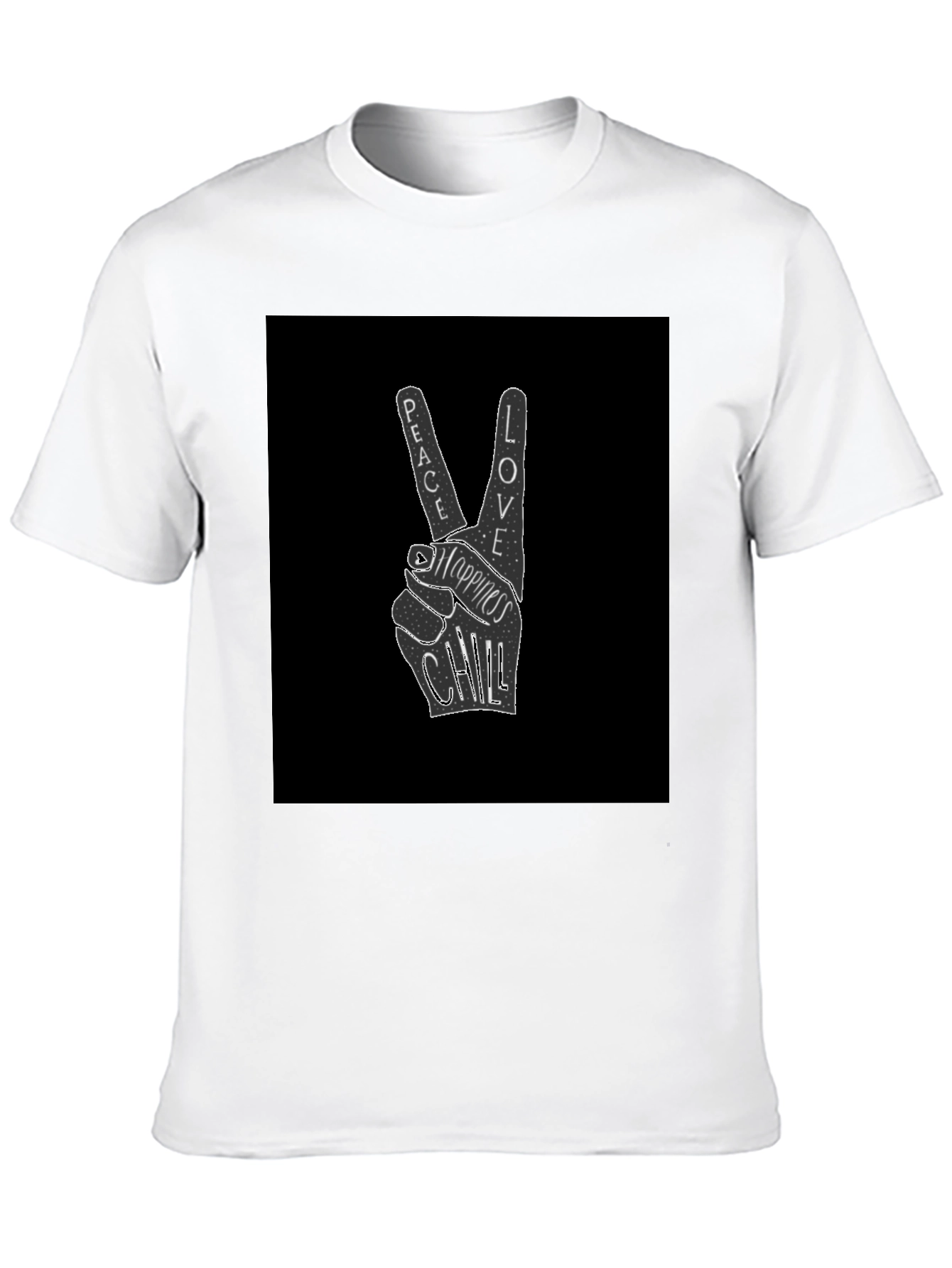 Peace Love Happiness Chill Graphic Tee