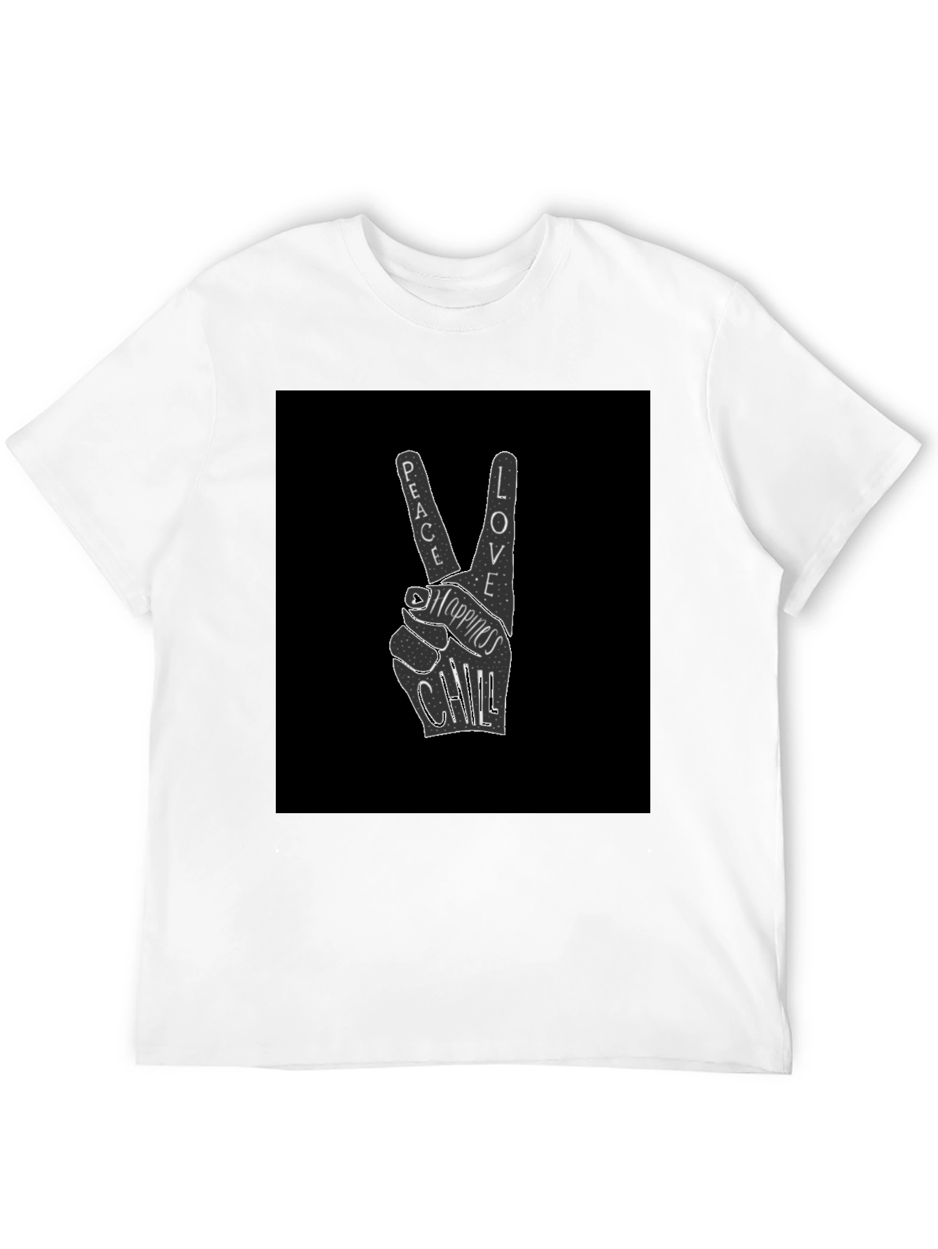 Peace Love Happiness Chill Graphic Tee