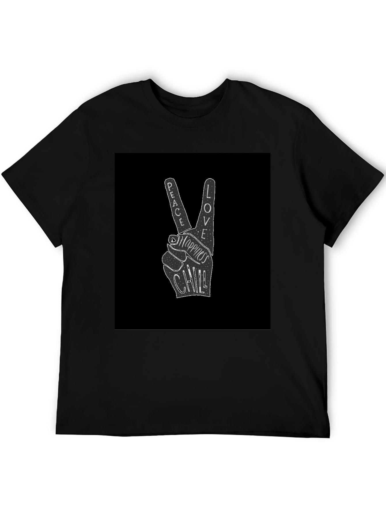 Peace Love Happiness Chill Graphic Tee