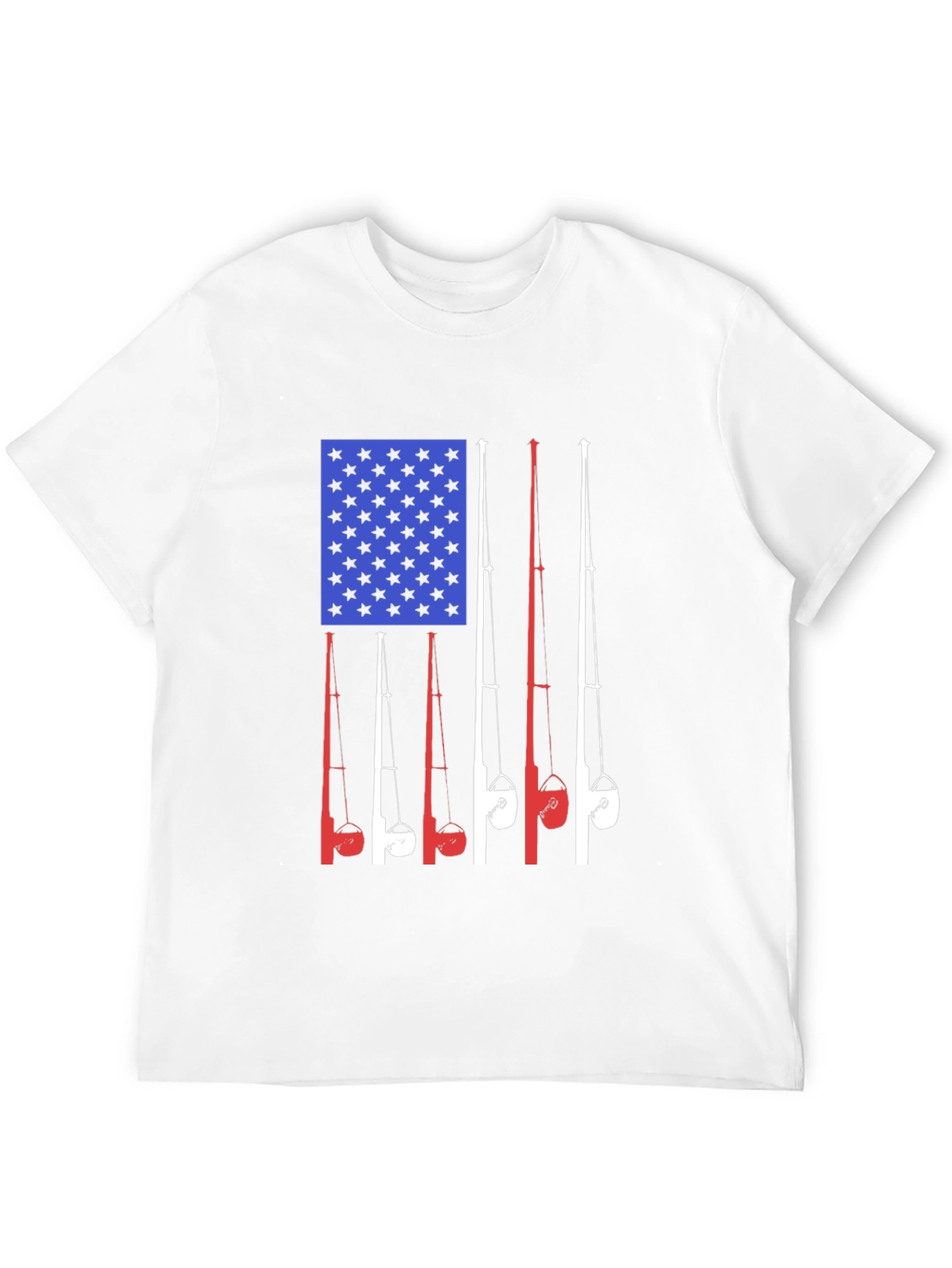 American Flag Fishing Rods T-Shirt