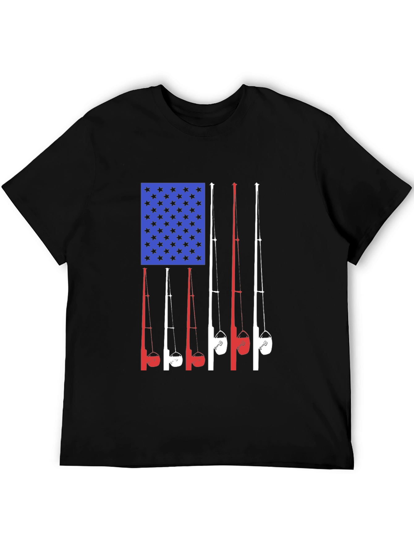 American Flag Fishing Rods T-Shirt