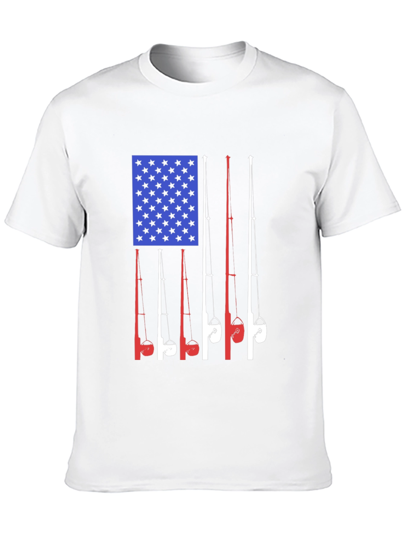 American Flag Fishing Rods T-Shirt