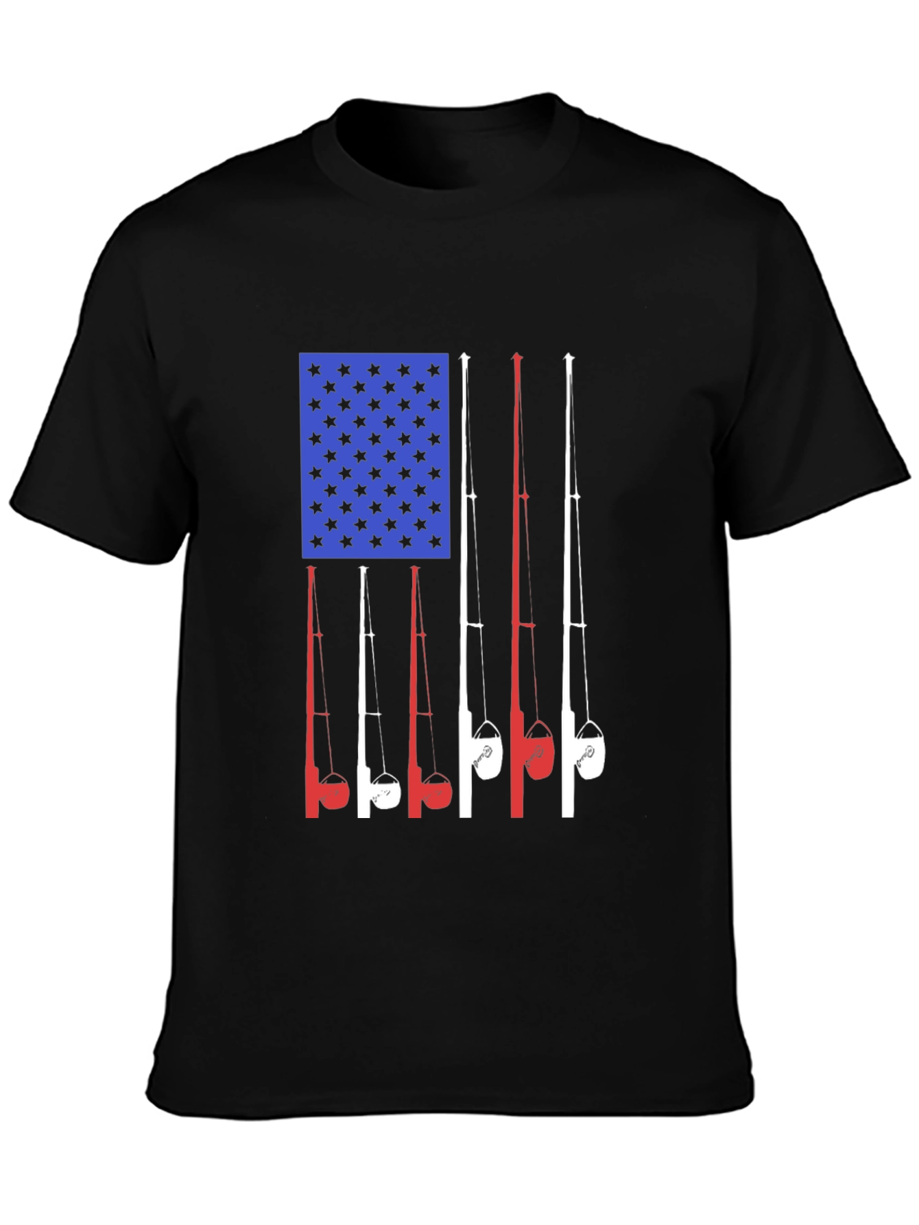 American Flag Fishing Rods T-Shirt