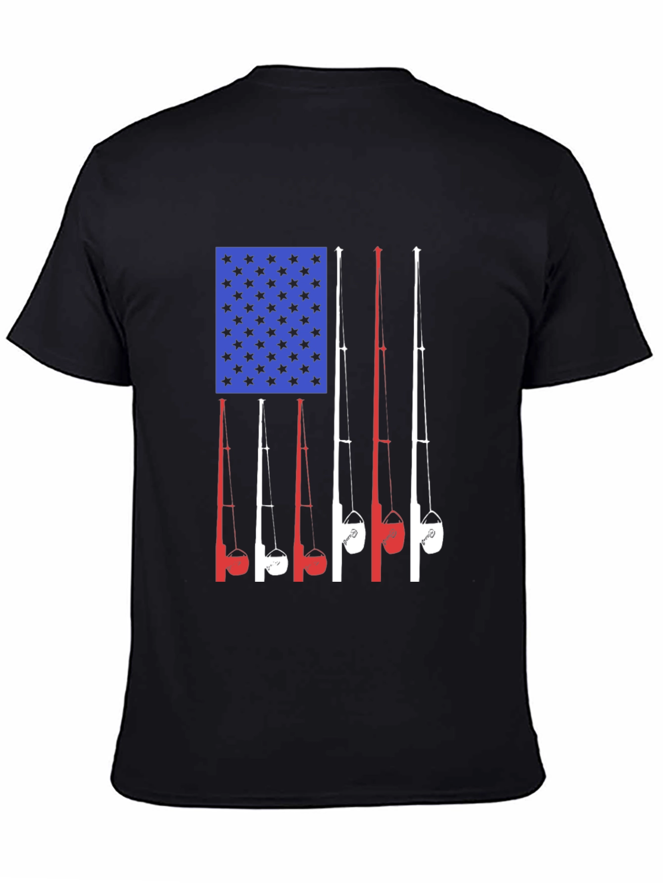 American Flag Fishing Rods T-Shirt