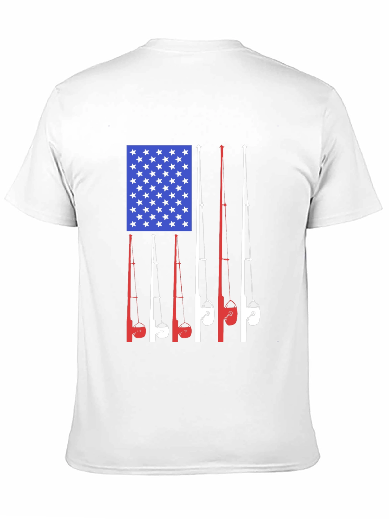 American Flag Fishing Rods T-Shirt