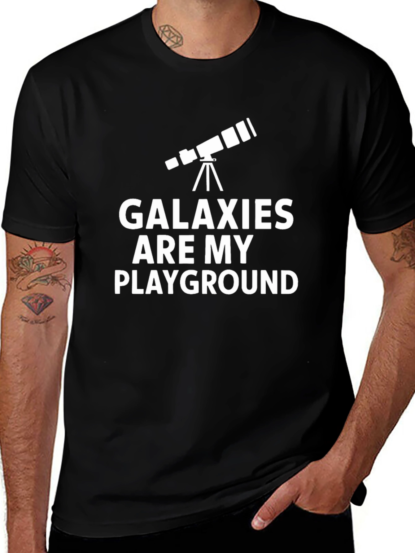 Galaxies Are My Playground Black T-Shirt