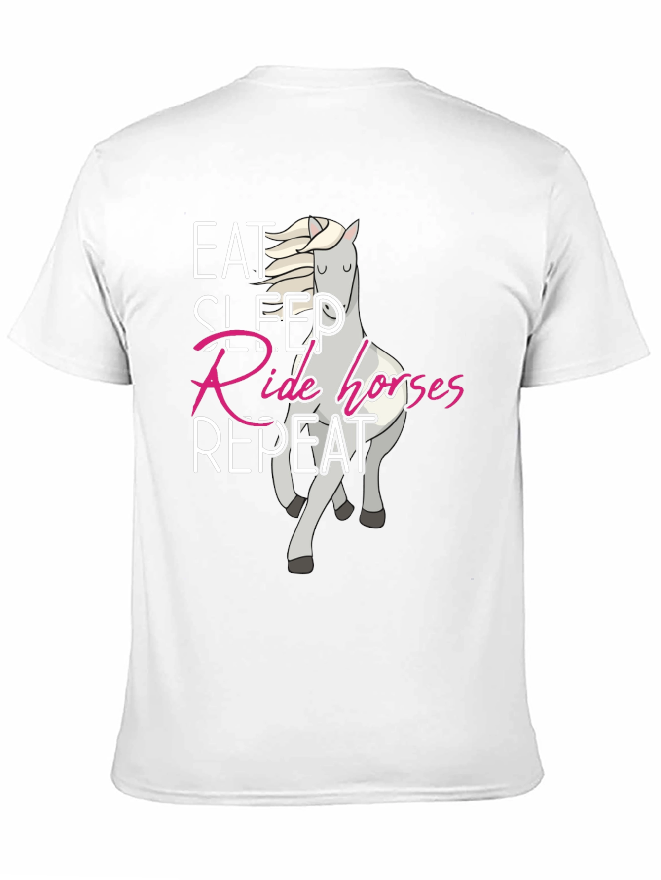Eat Sleep Ride Horses Repeat Black T-Shirt