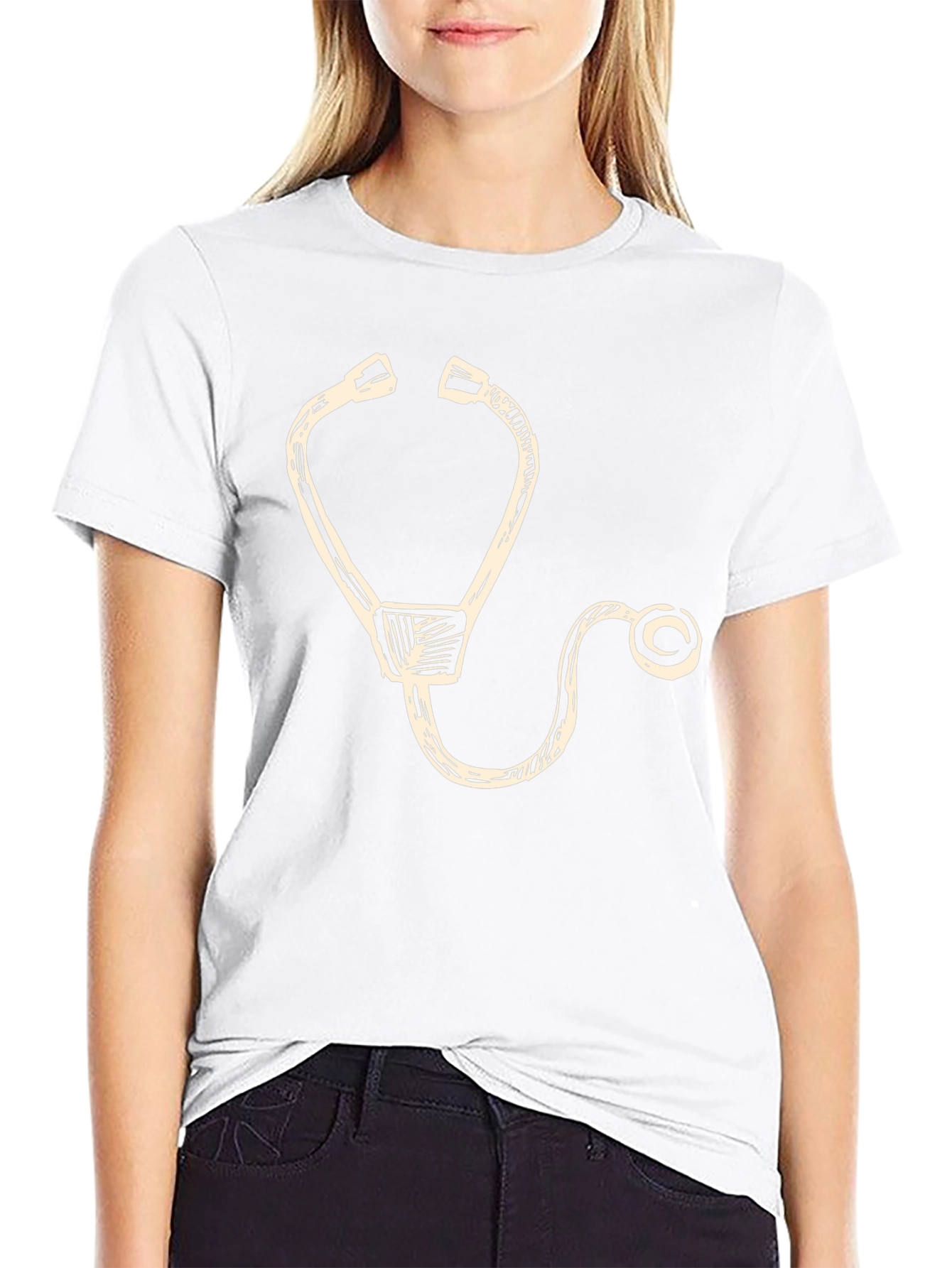 Stethoscope Graphic T-Shirt - Medical Profession Tee