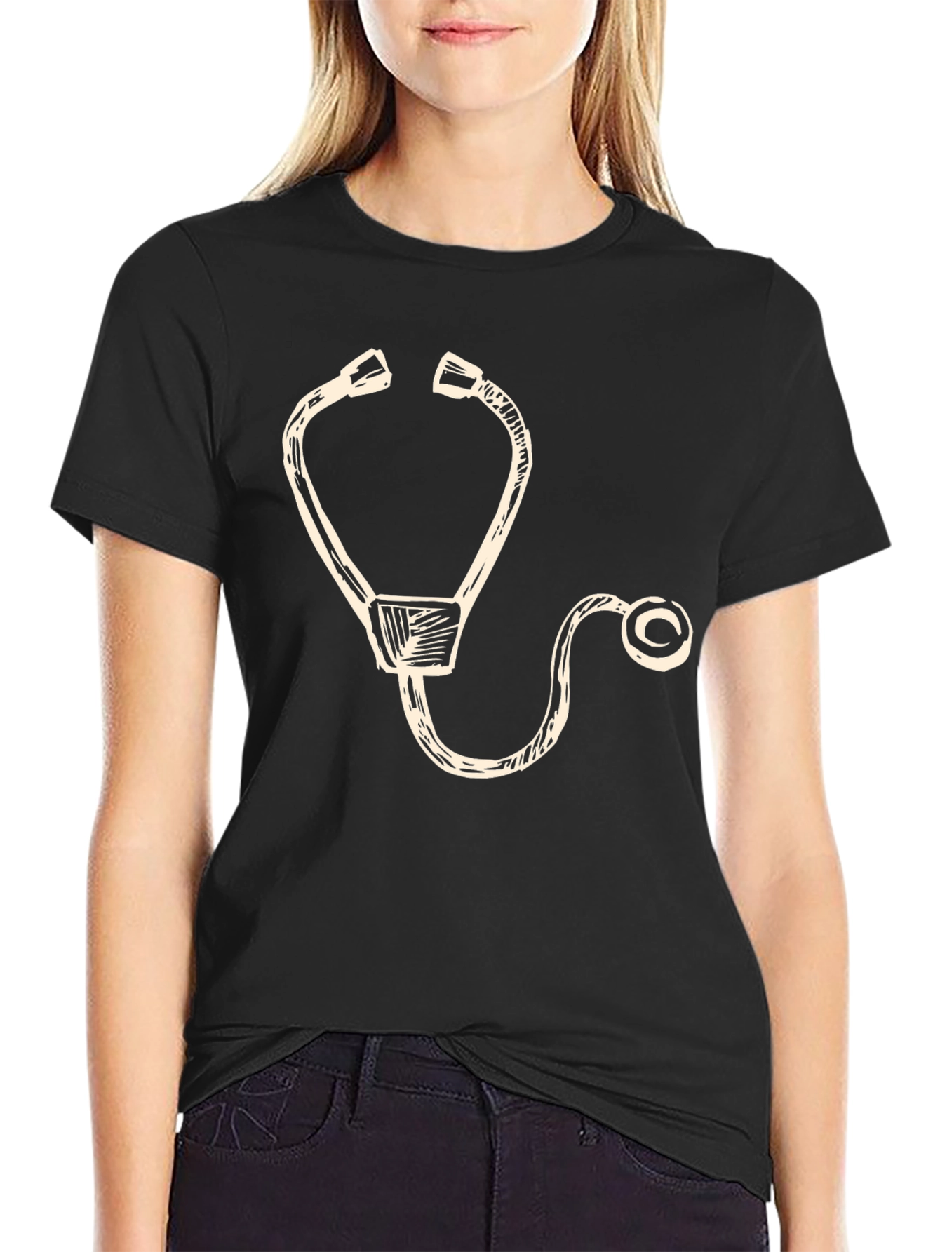 Stethoscope Graphic T-Shirt - Medical Profession Tee