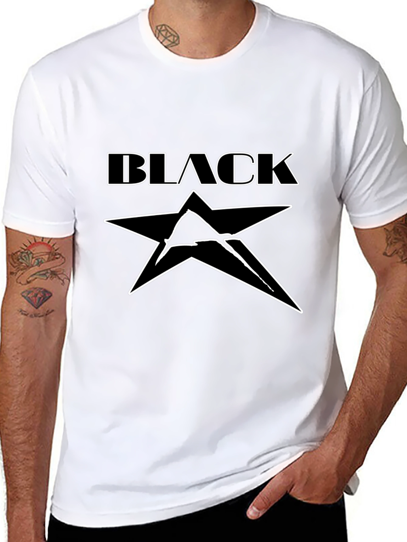 Black Star Graphic Tee - Modern Unisex T-Shirt
