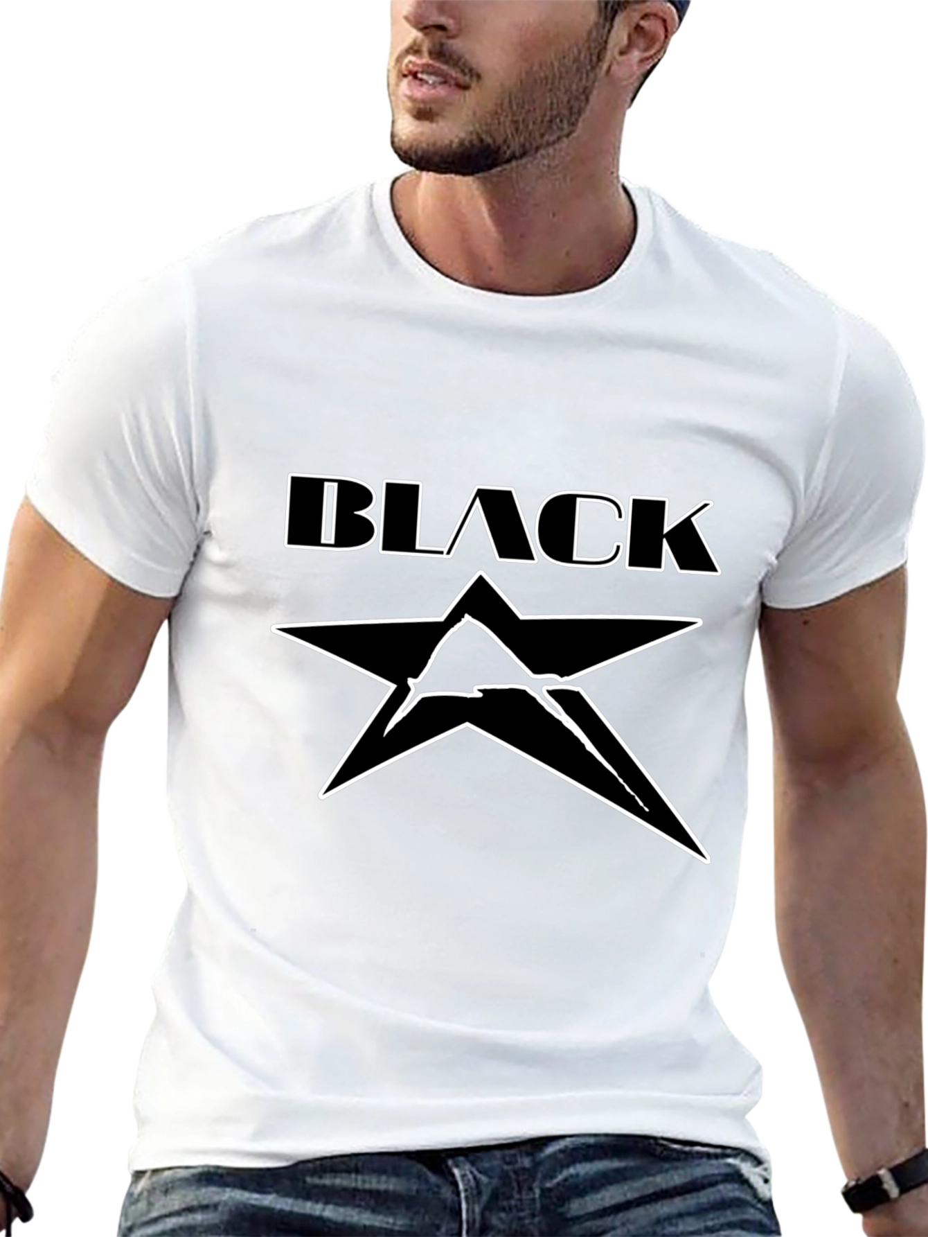 Black Star Graphic Tee - Modern Unisex T-Shirt