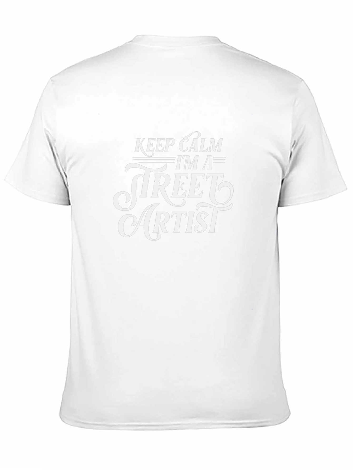 Keep Calm Street Artist Black Graphic T-Shirt