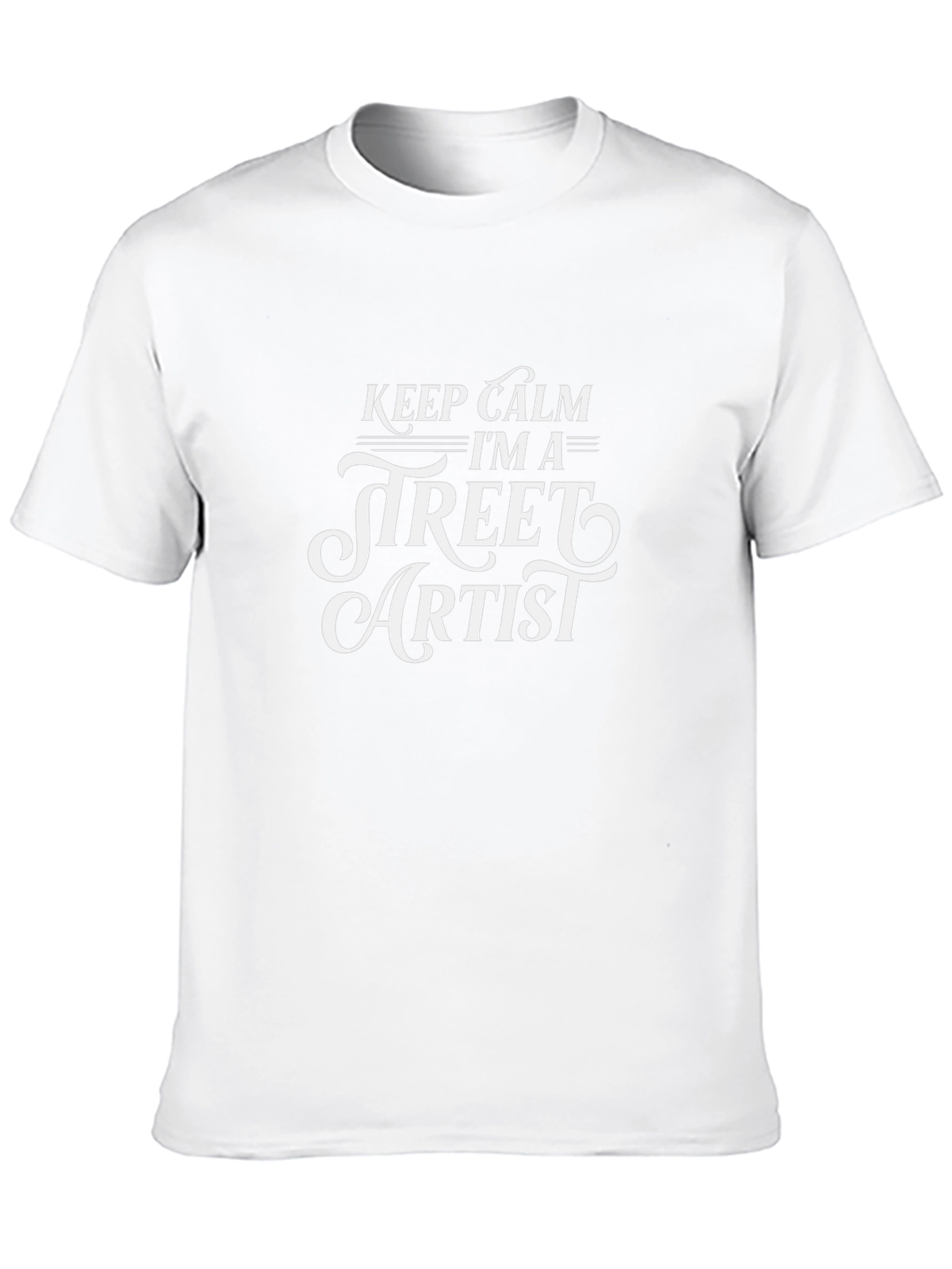 Keep Calm Street Artist Black Graphic T-Shirt