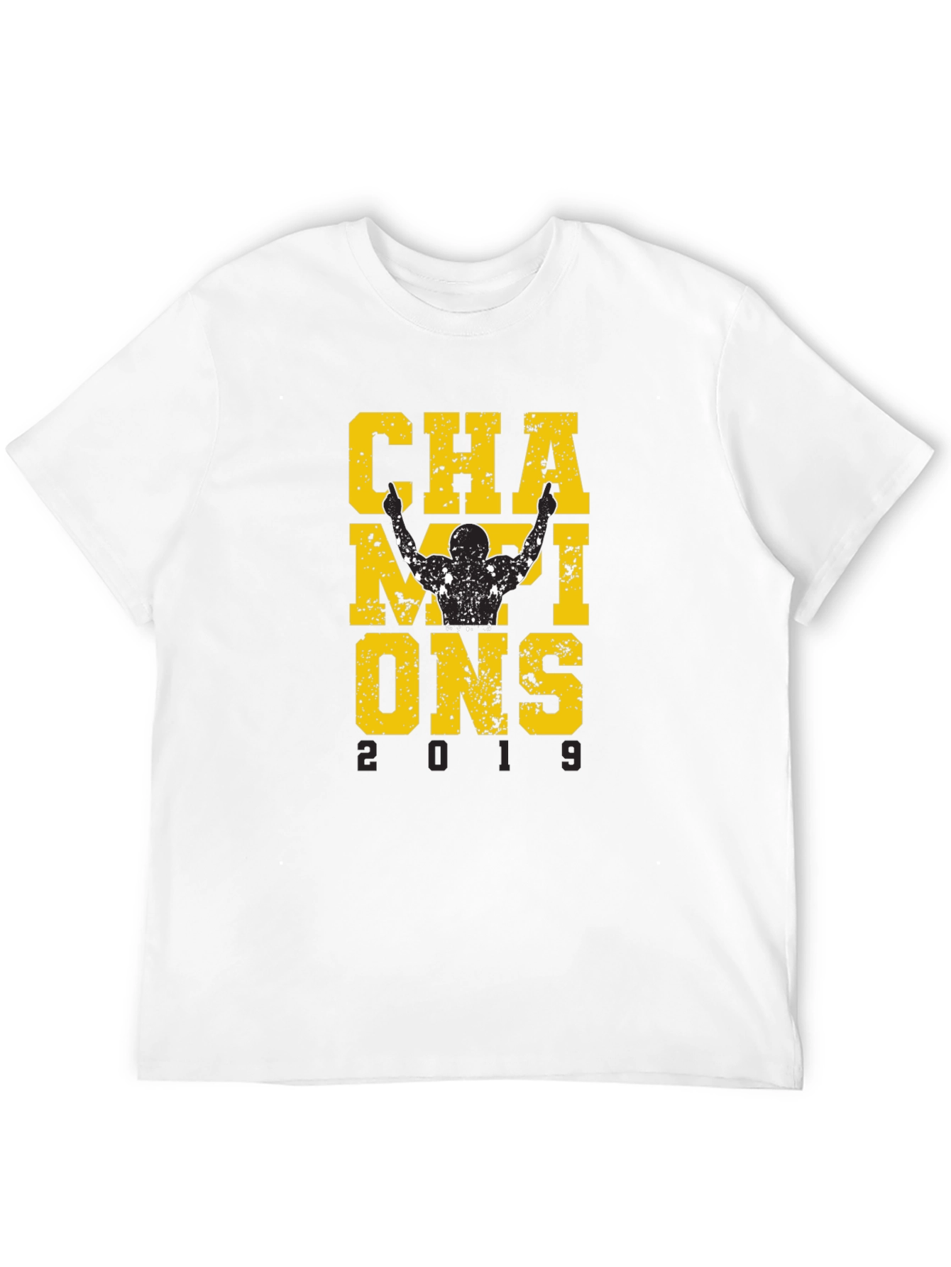 Champions 2019 Graphic Tee - Black Cotton T-Shirt