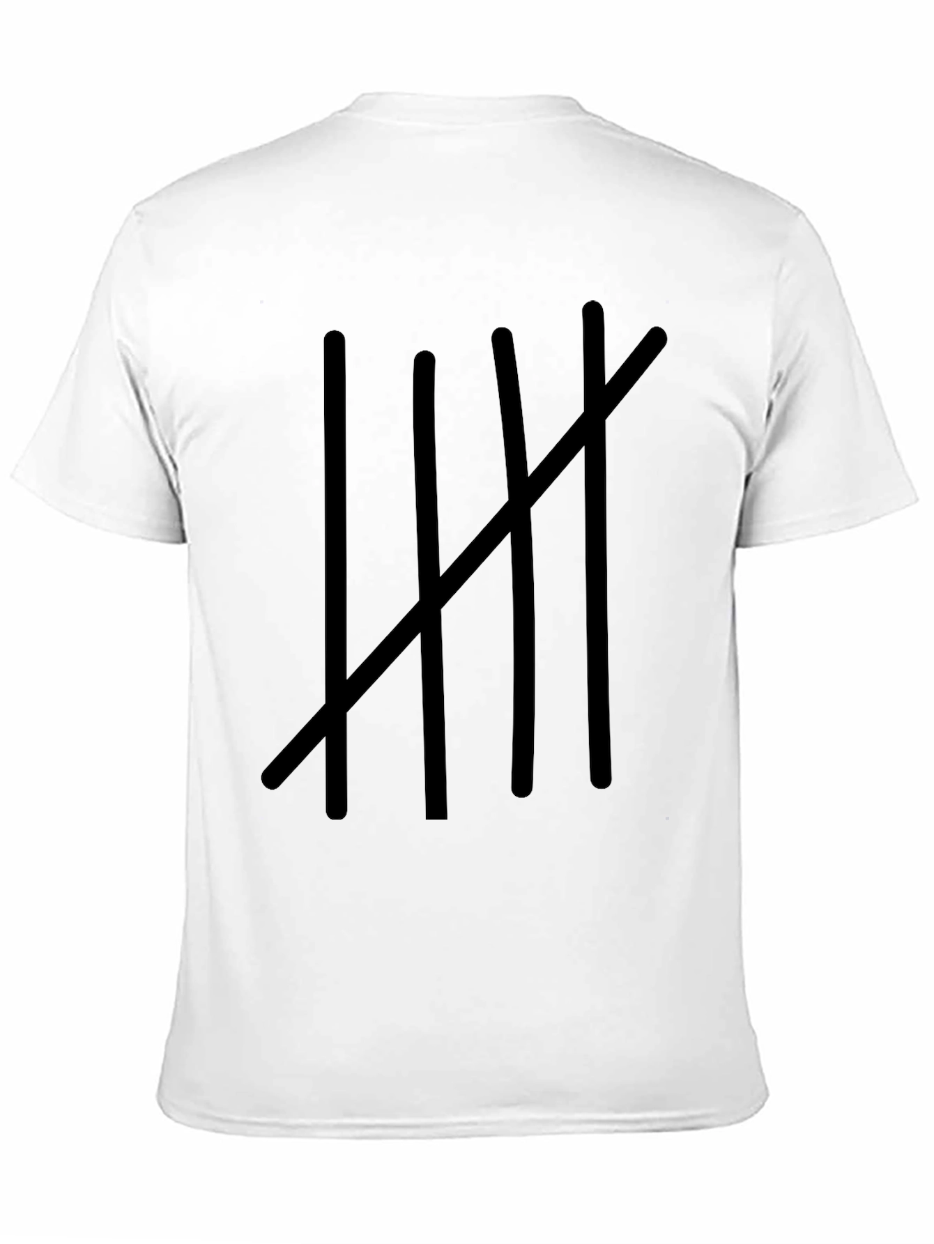 Tally Mark Graphic Tee - Mens Black Cotton T-Shirt