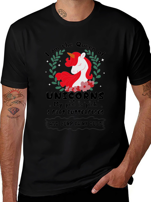Queen of Unicorns T-Shirt Funny Slogan Tee