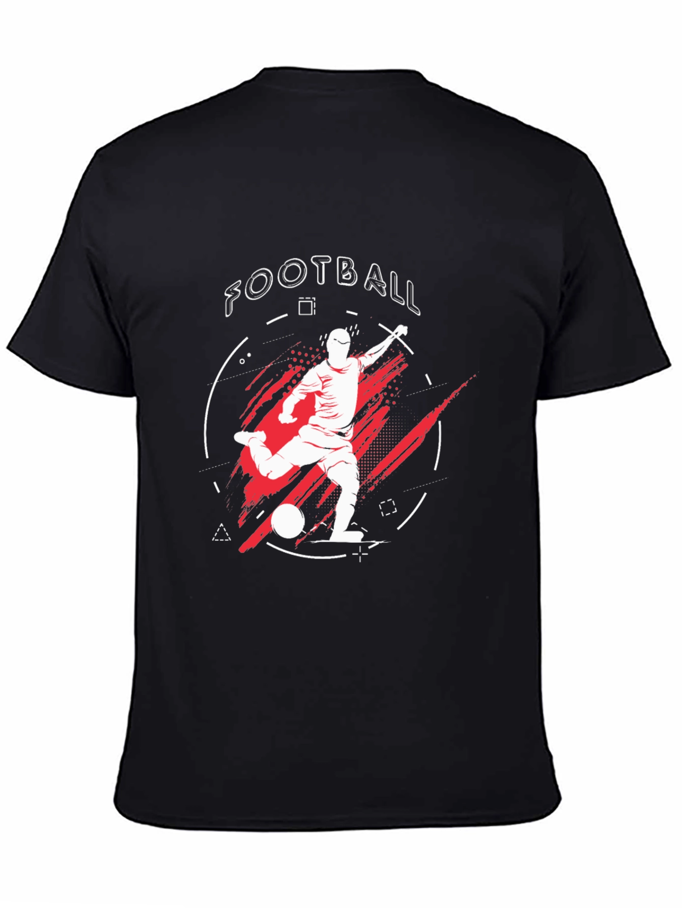 Football Graphic Tee - Sporty Black T-Shirt