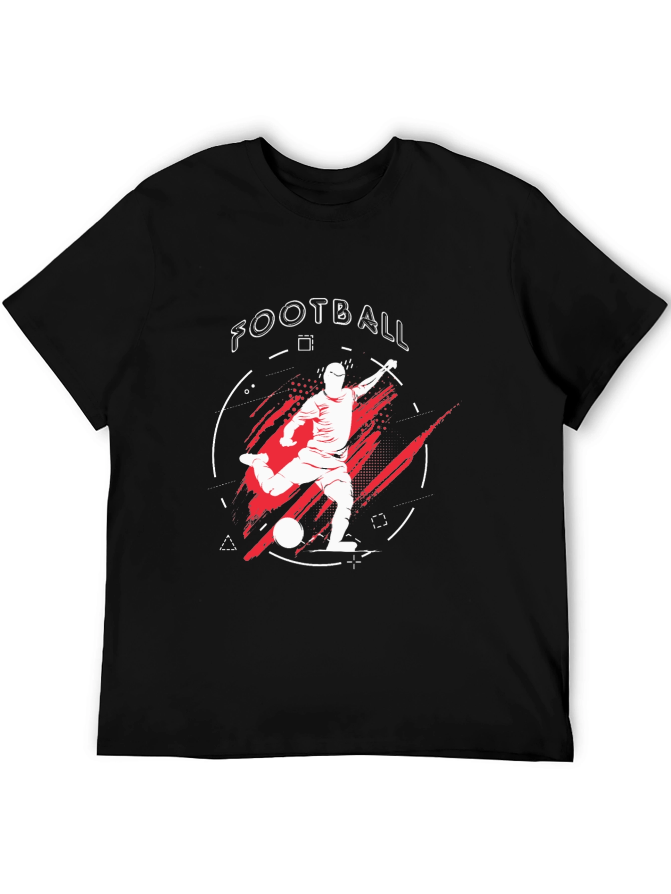 Football Graphic Tee - Sporty Black T-Shirt