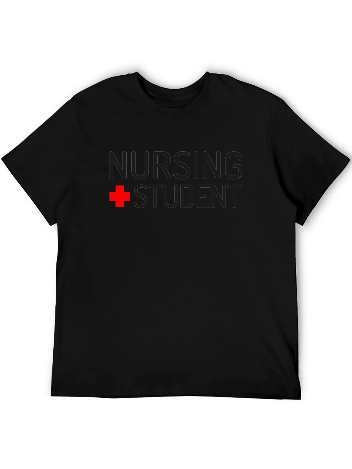 Nursing Student T-Shirt - Black Crew Neck Tee