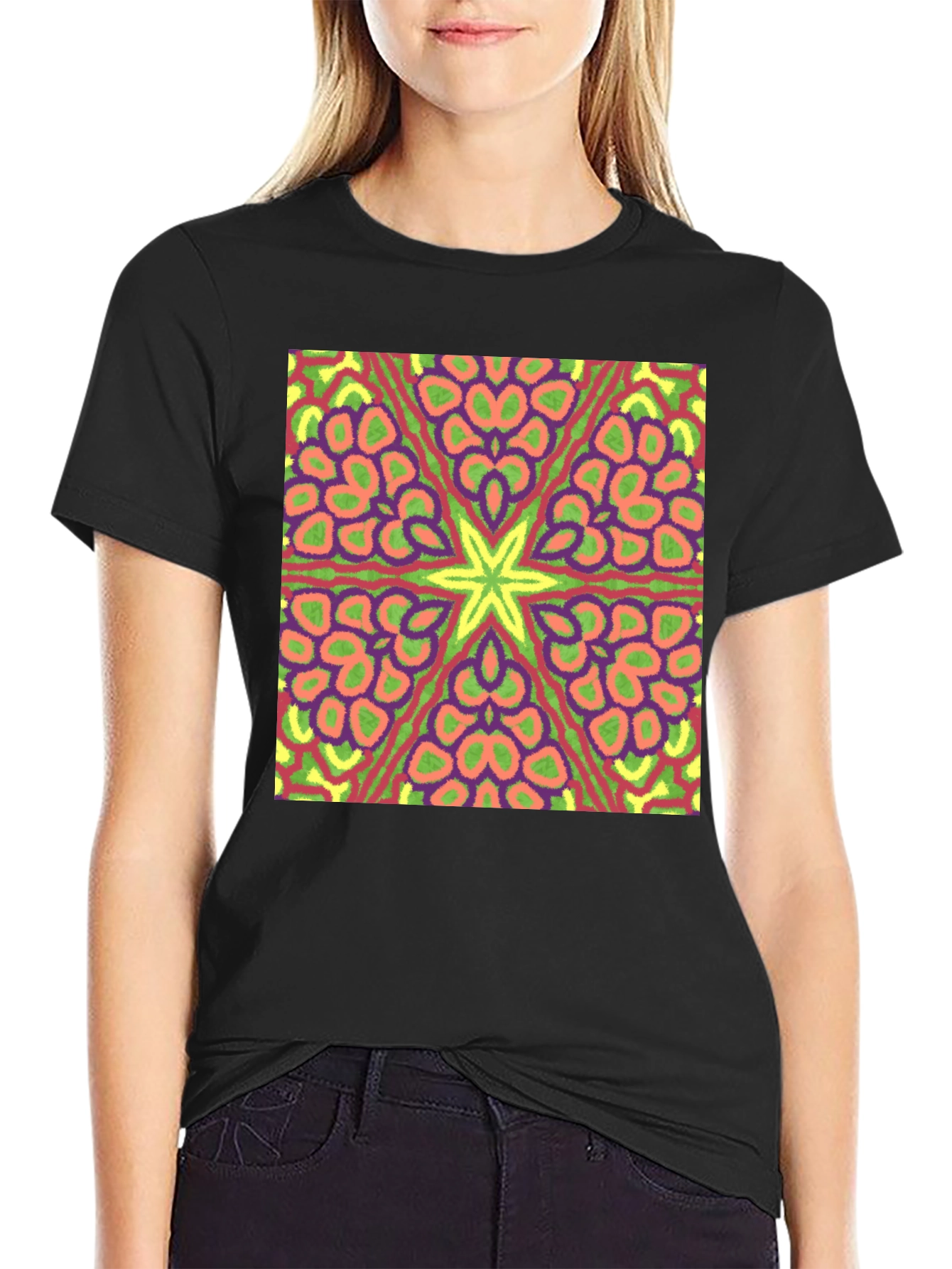 Kaleidoscope Starburst Tee - Black