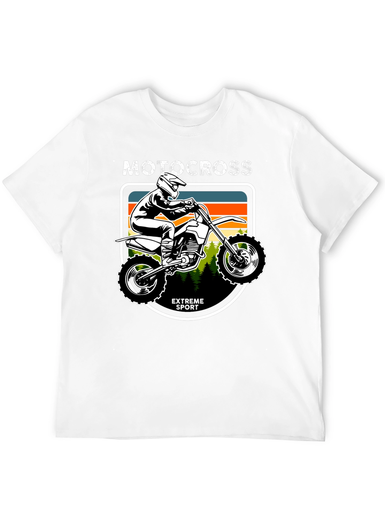 Motocross Extreme Sport Graphic Tee - Black