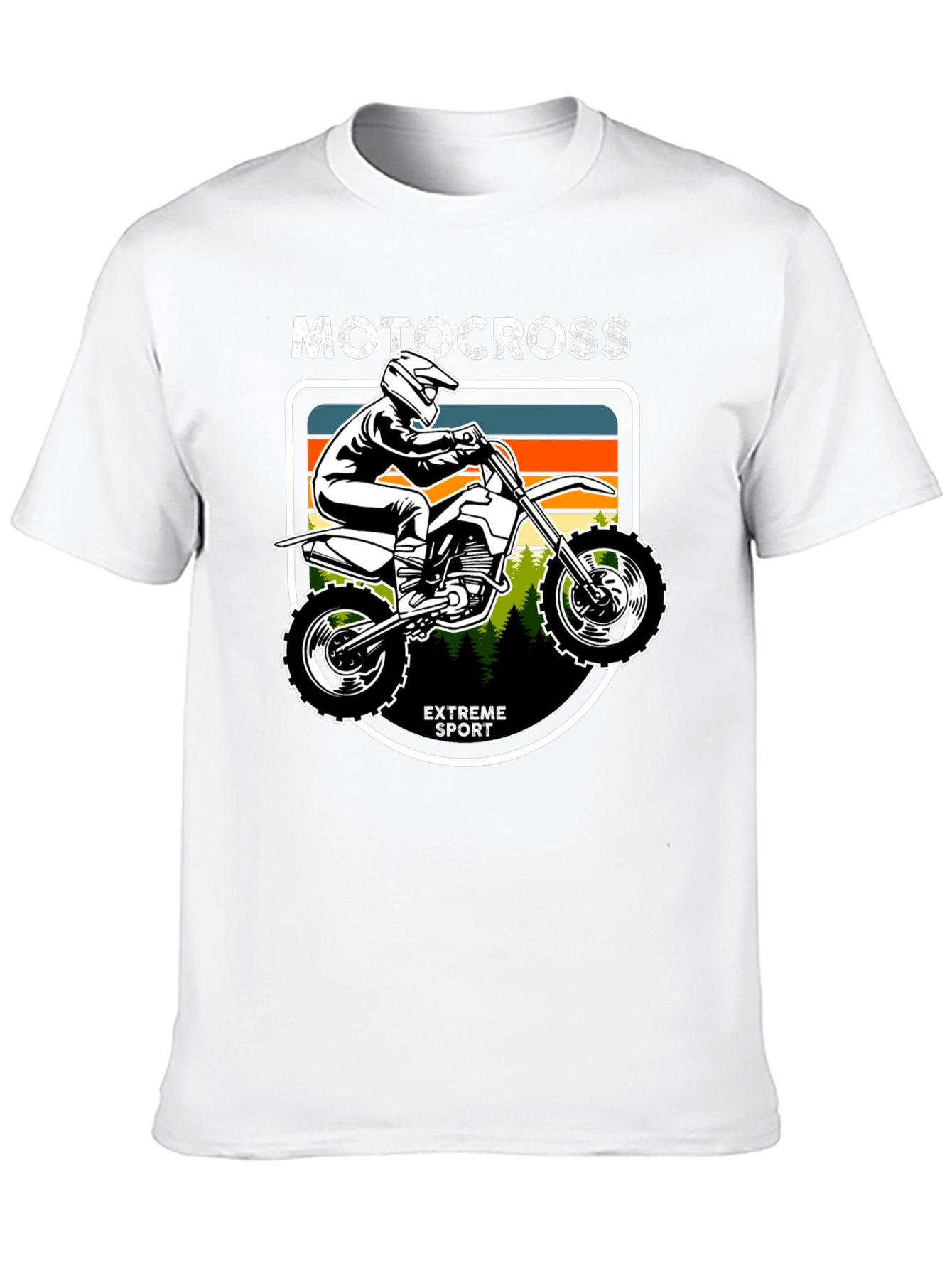 Motocross Extreme Sport Graphic Tee - Black