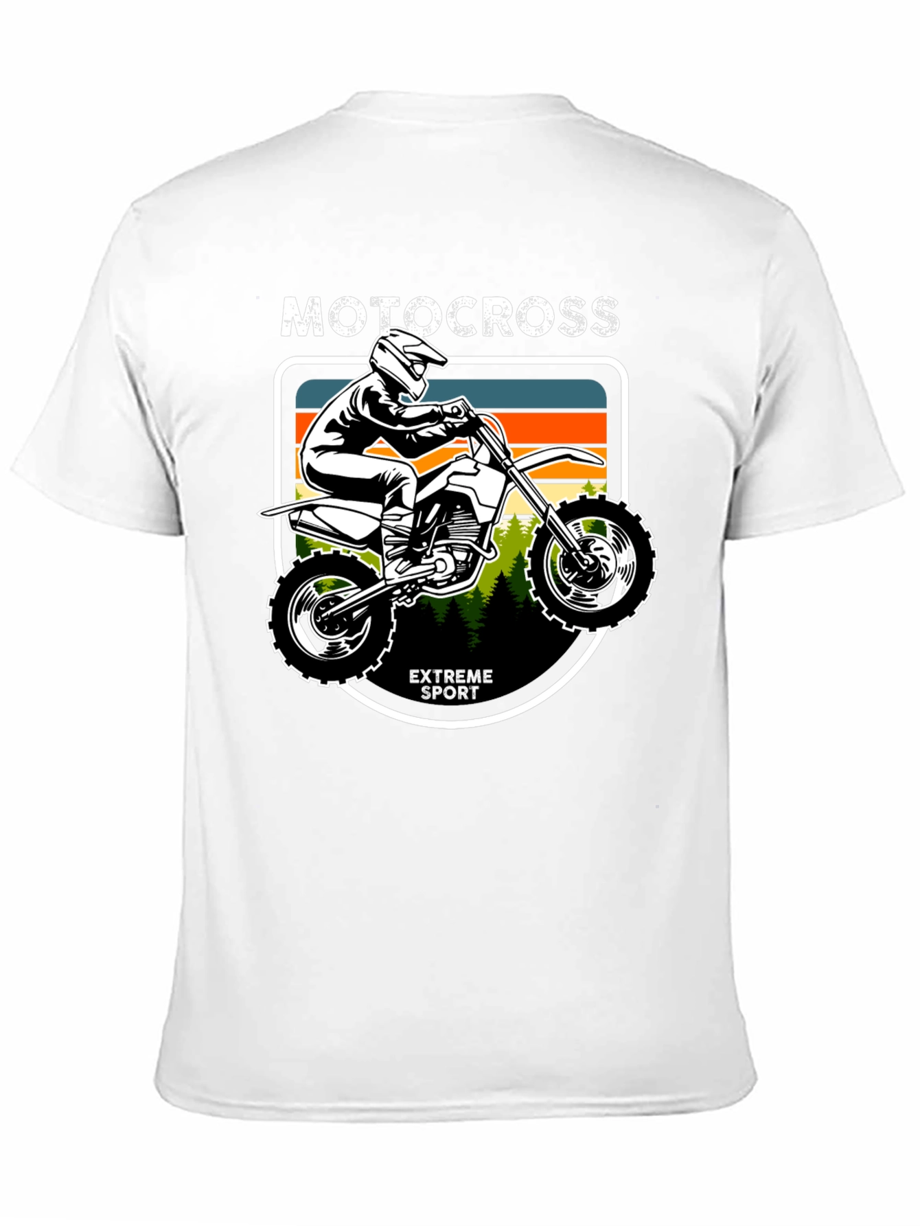 Motocross Extreme Sport Graphic Tee - Black