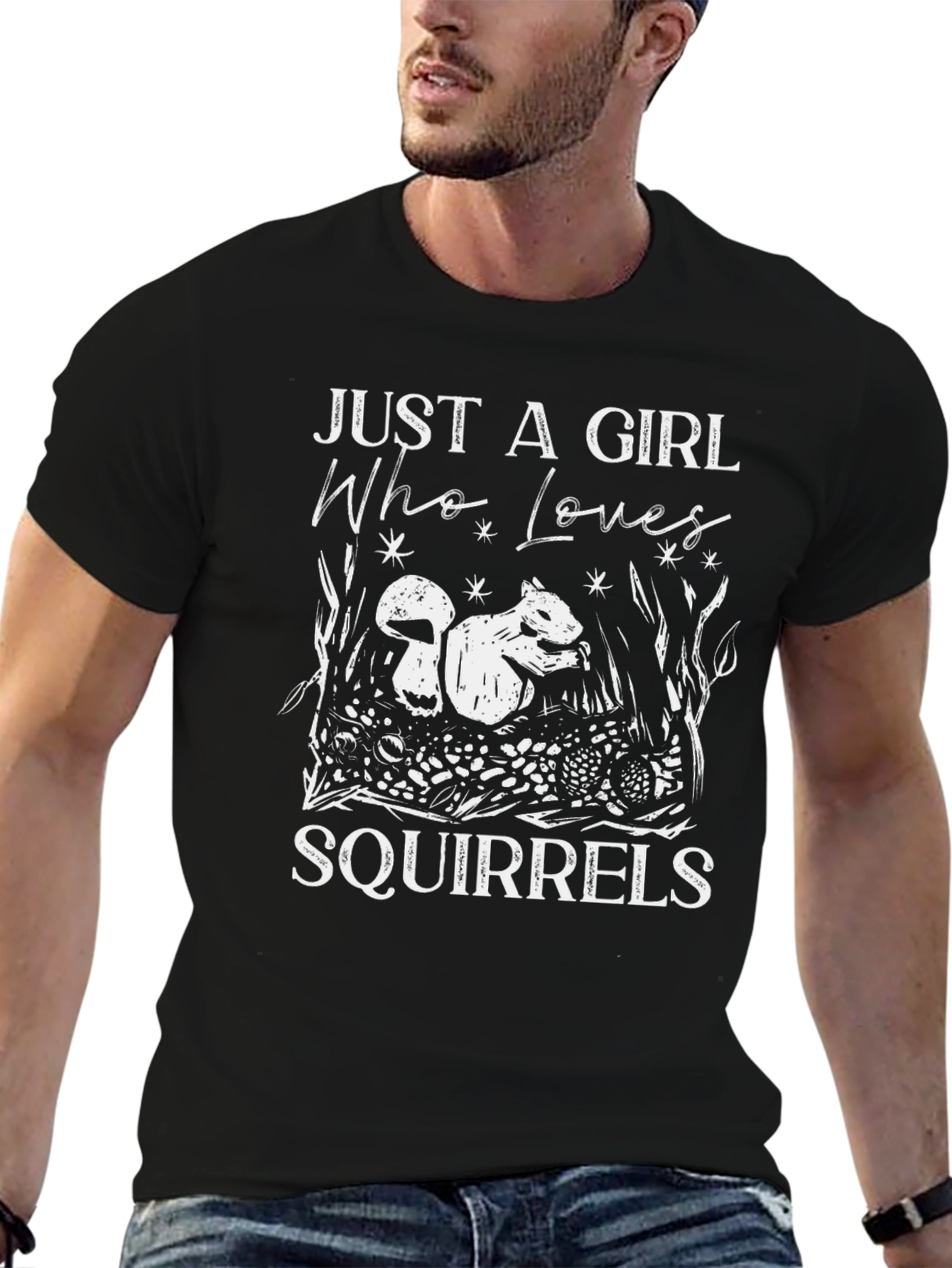 Just A Girl Who Loves Squirrels Graphic T-Shirt