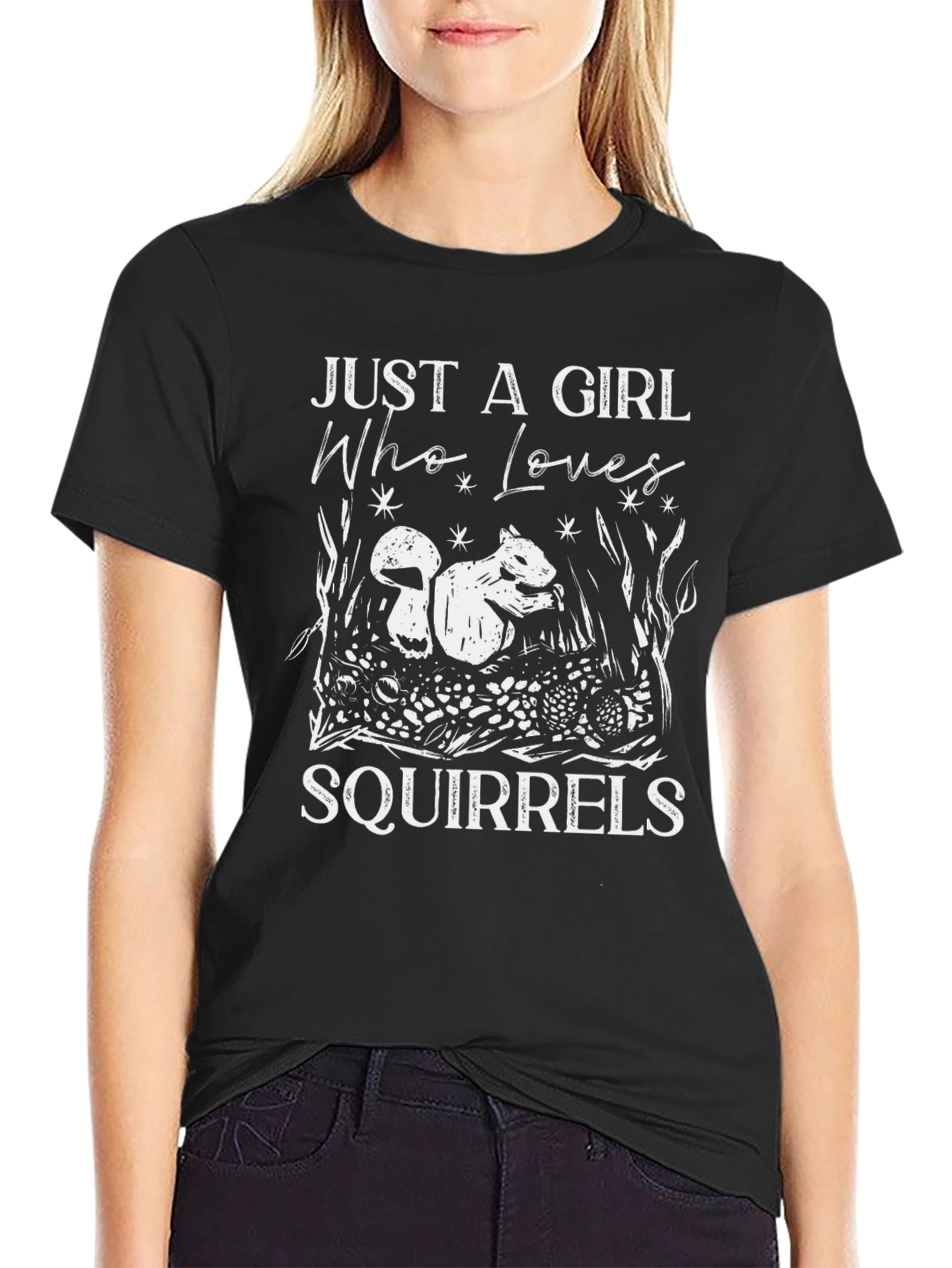 Just A Girl Who Loves Squirrels Graphic T-Shirt