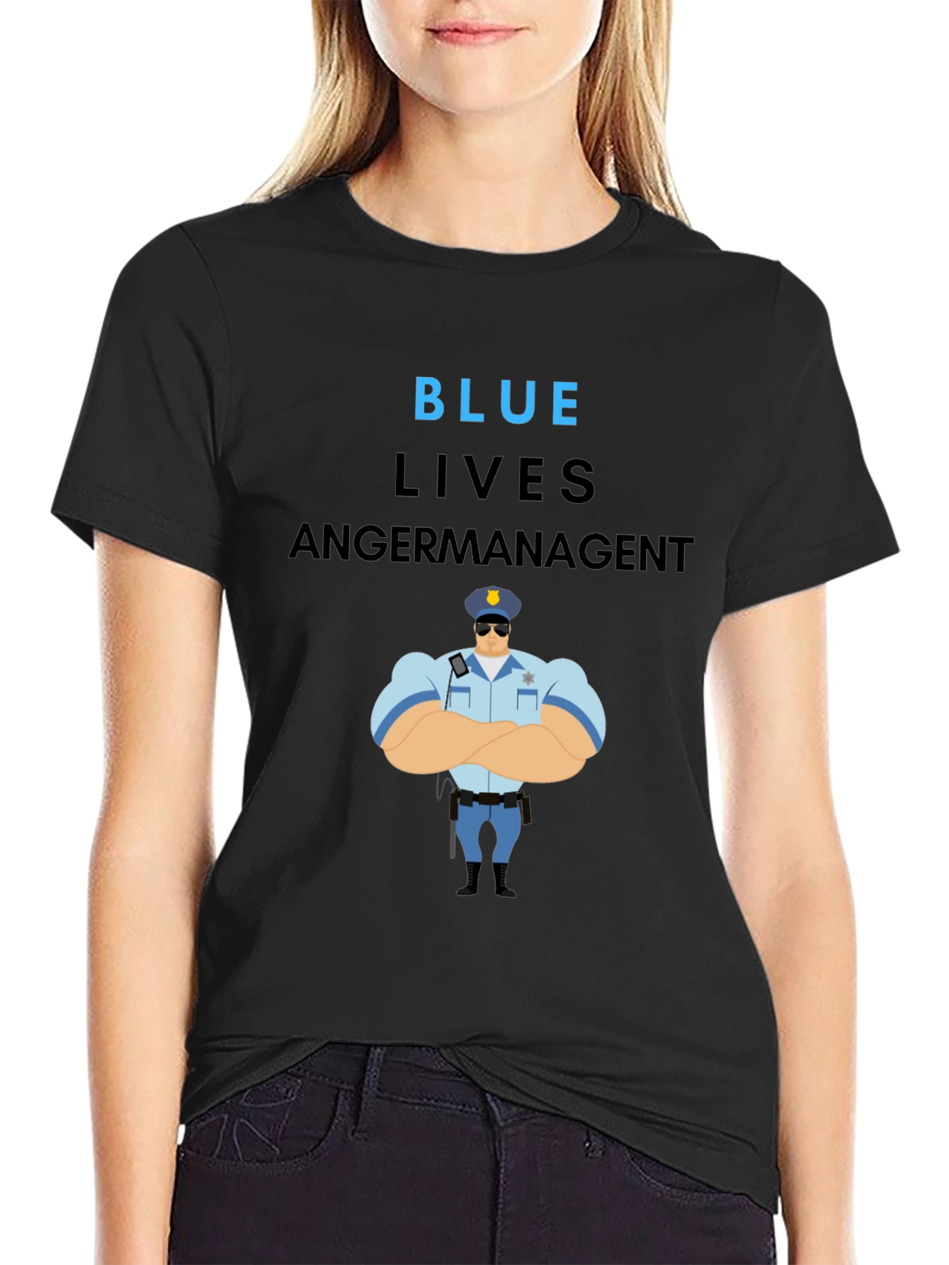 Blue Lives Matter Anger Management T-Shirt