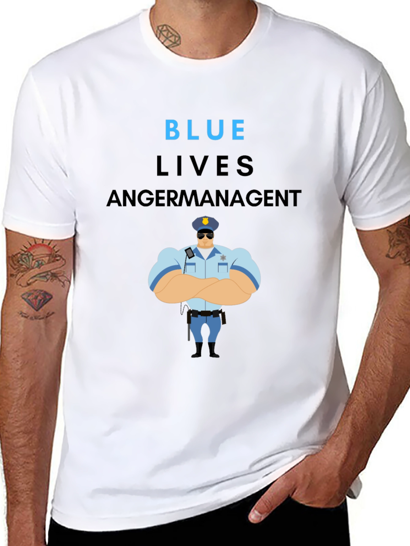 Blue Lives Matter Anger Management T-Shirt