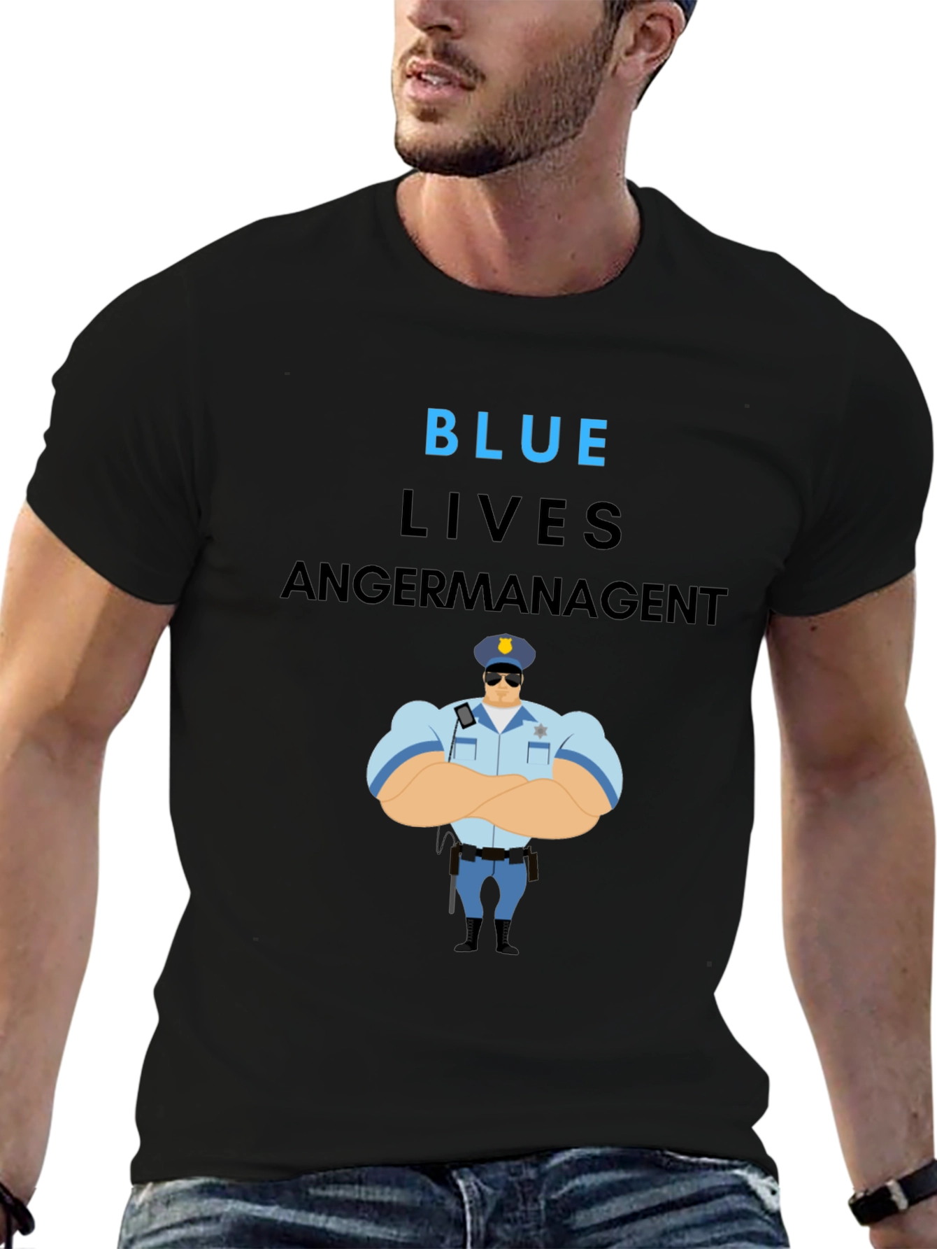 Blue Lives Matter Anger Management T-Shirt