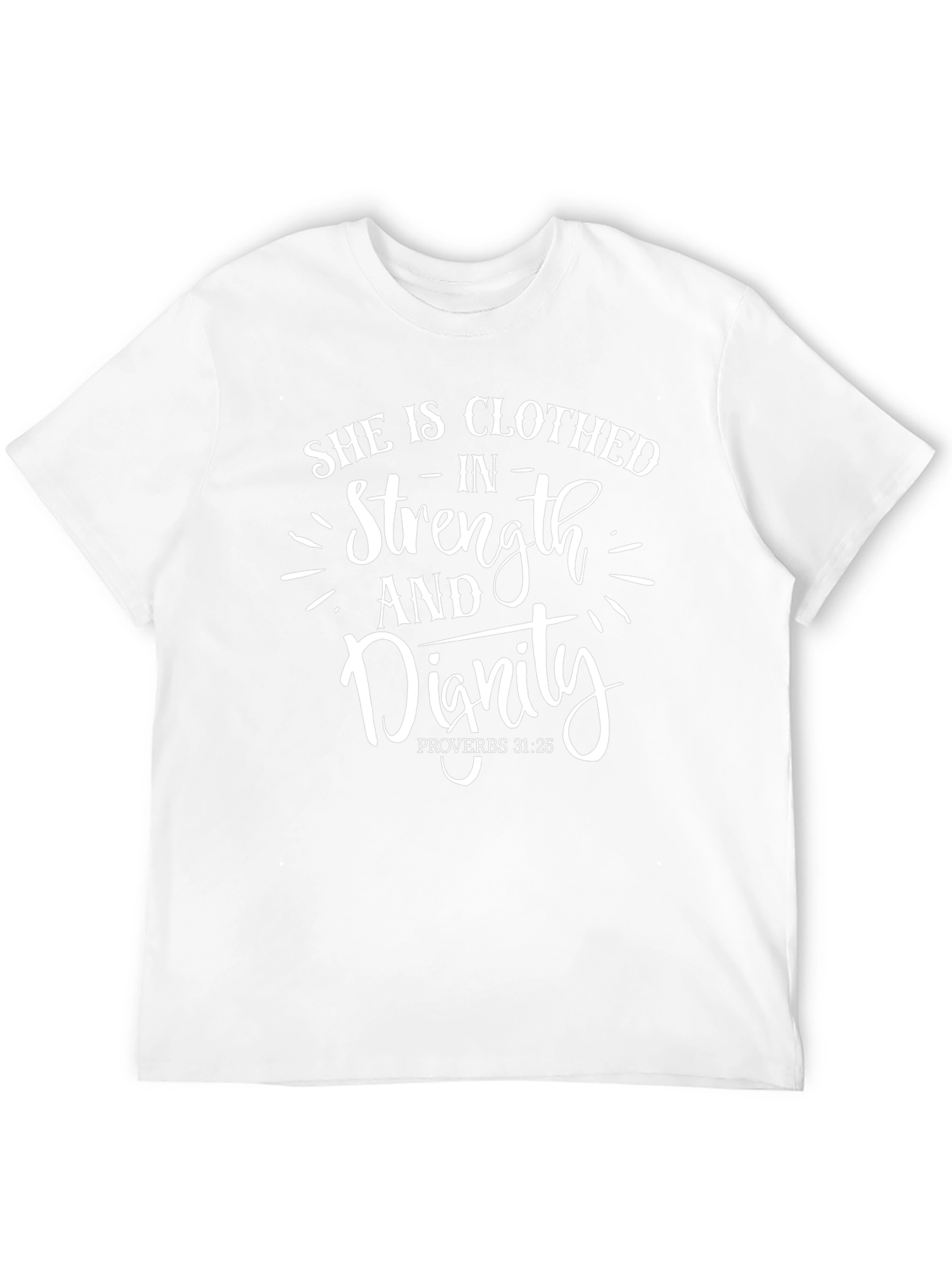 She Is Clothed In Strength & Dignity Black T-Shirt