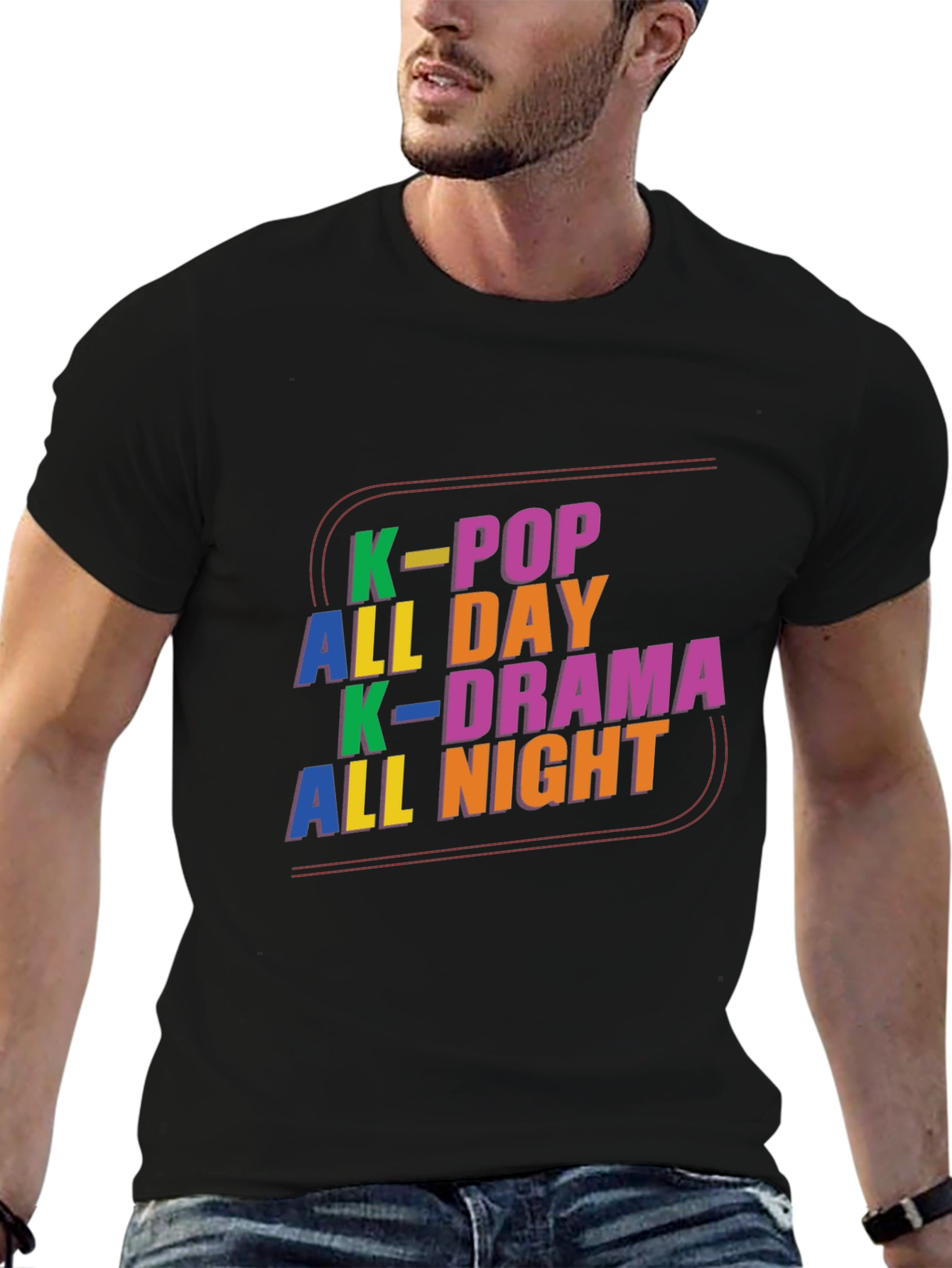 K-Pop All Day K-Drama All Night Graphic Tee