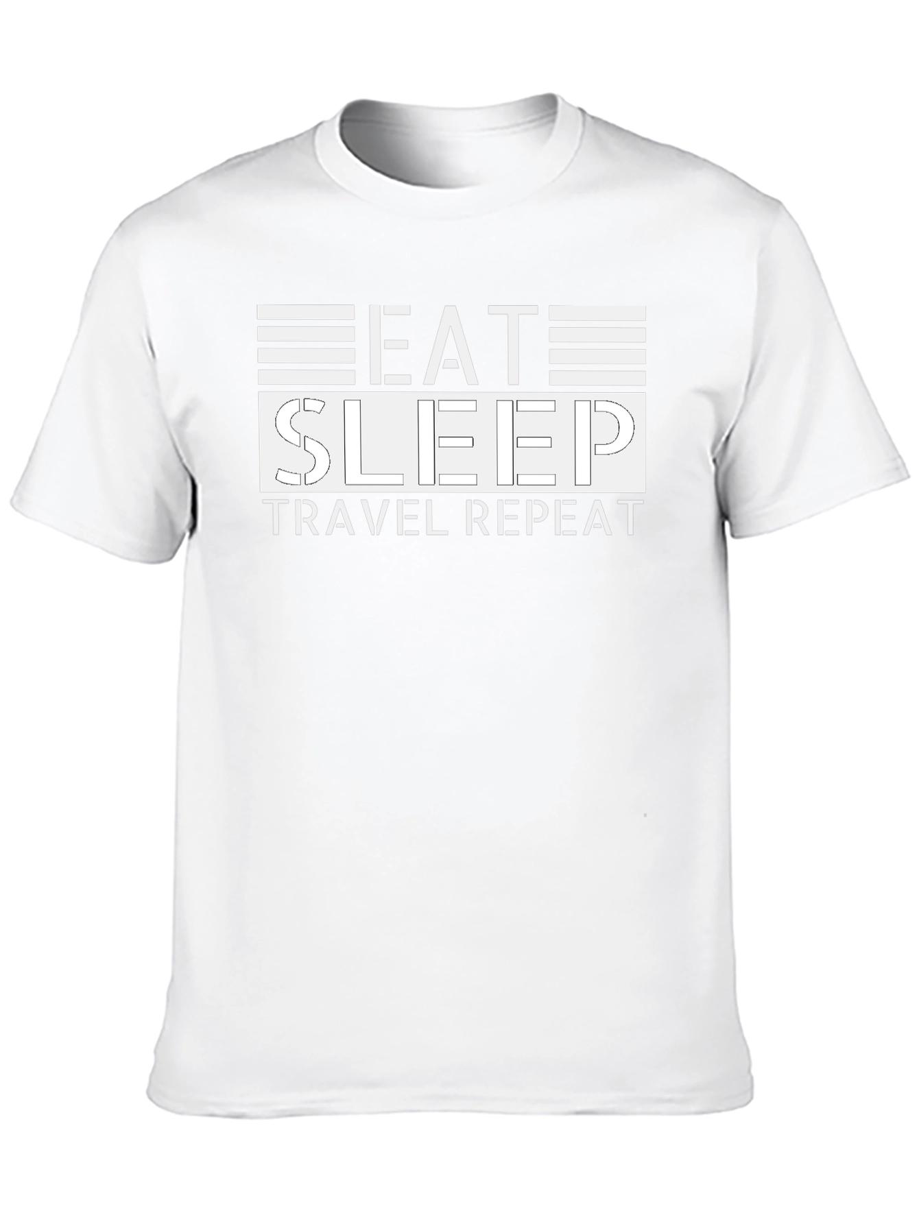 Eat Sleep Travel Repeat Black T-Shirt