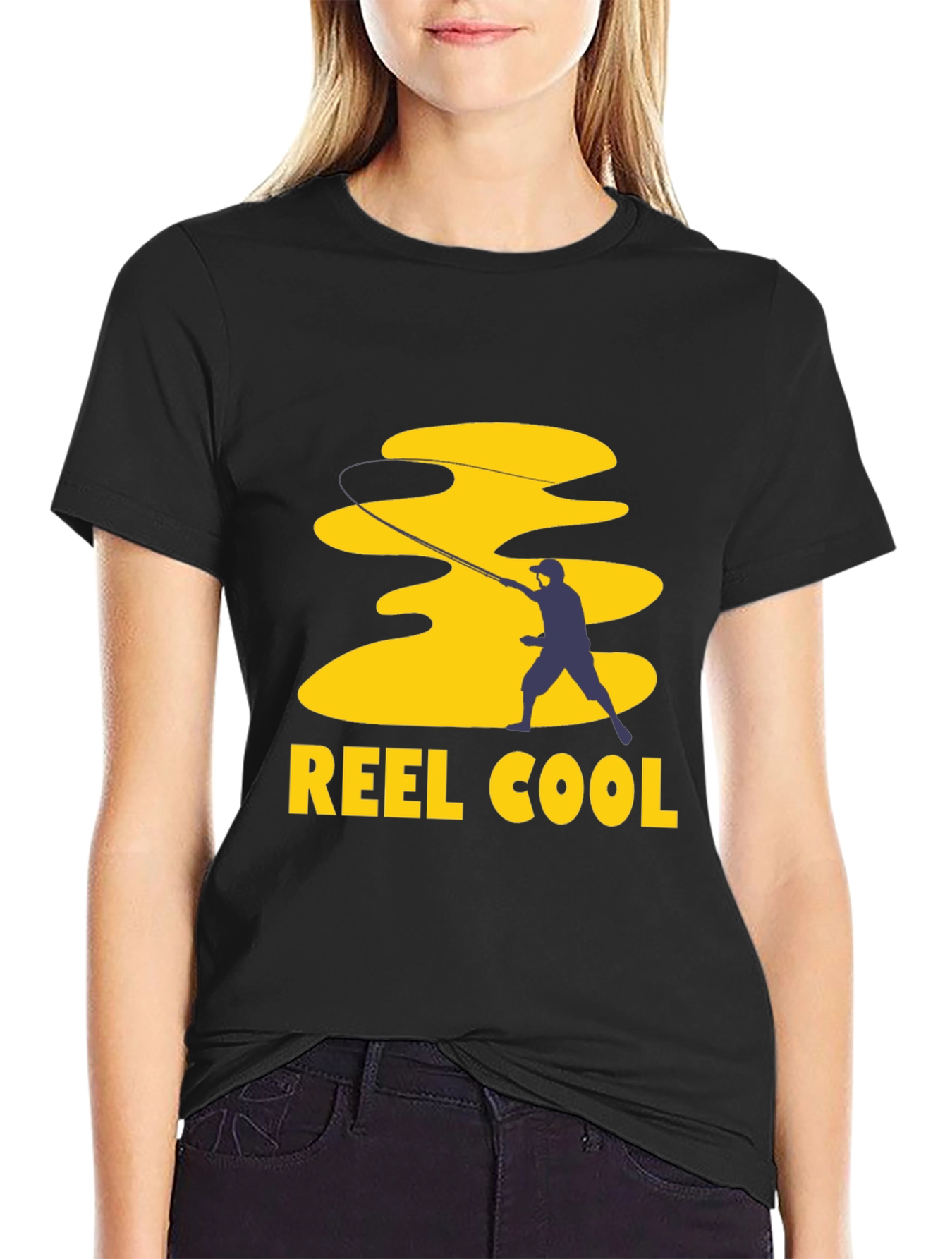 Reel Cool Fishing T-Shirt - Black