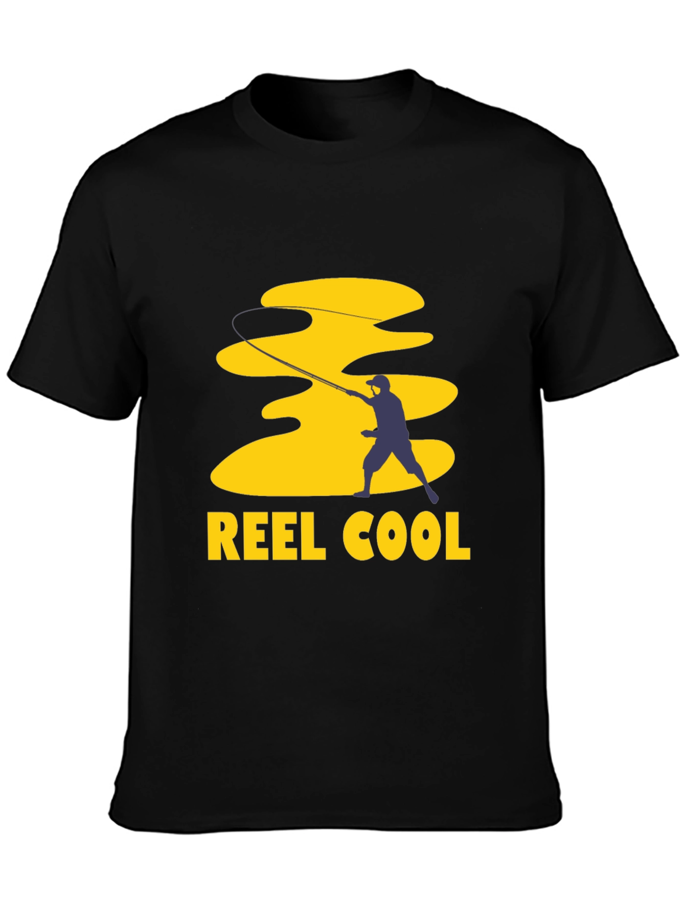 Reel Cool Fishing T-Shirt - Black