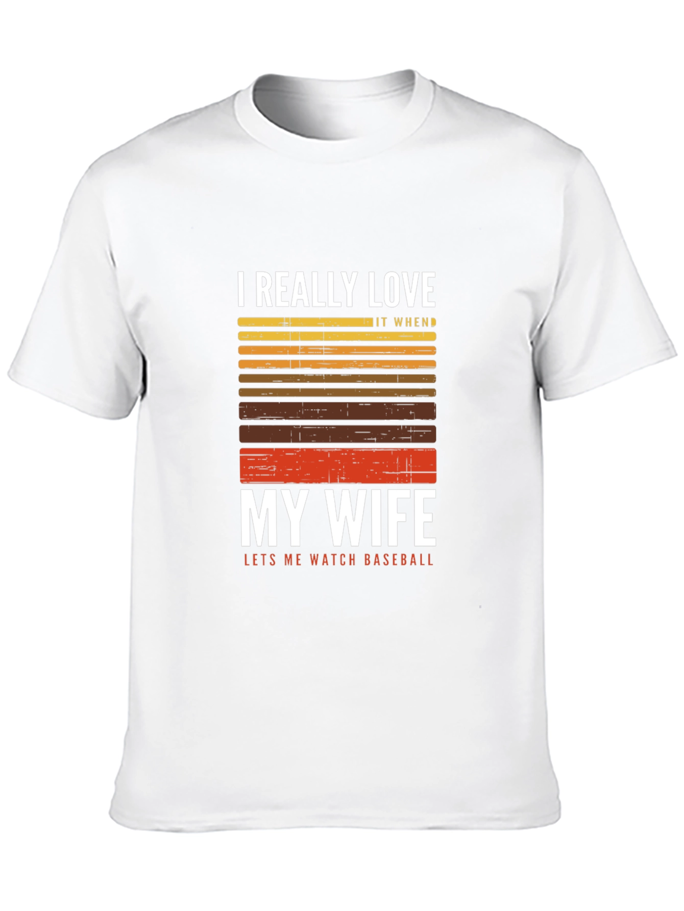 I Love My Wife Baseball T-Shirt - Black