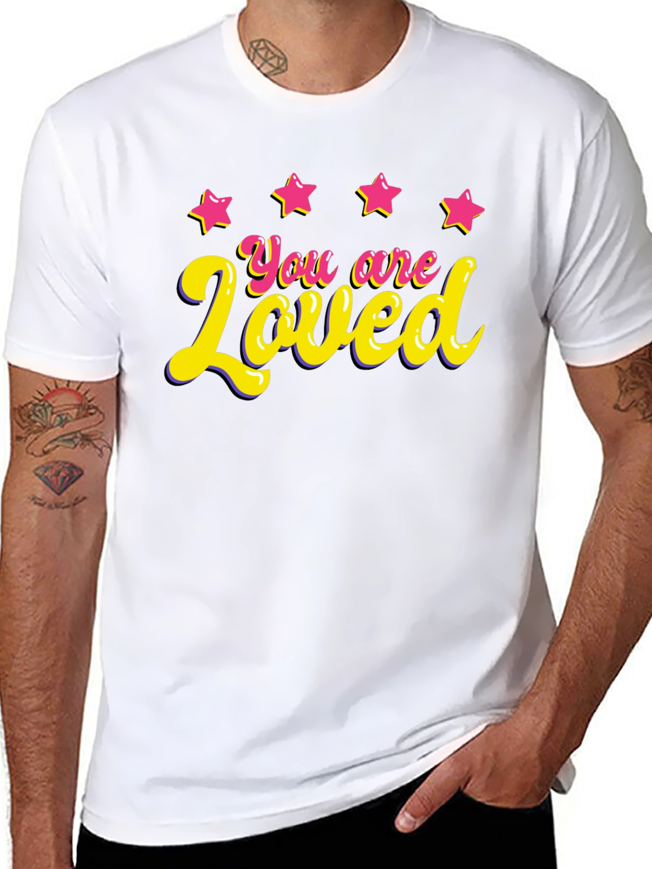 You are Loved Graphic T-Shirt - Black