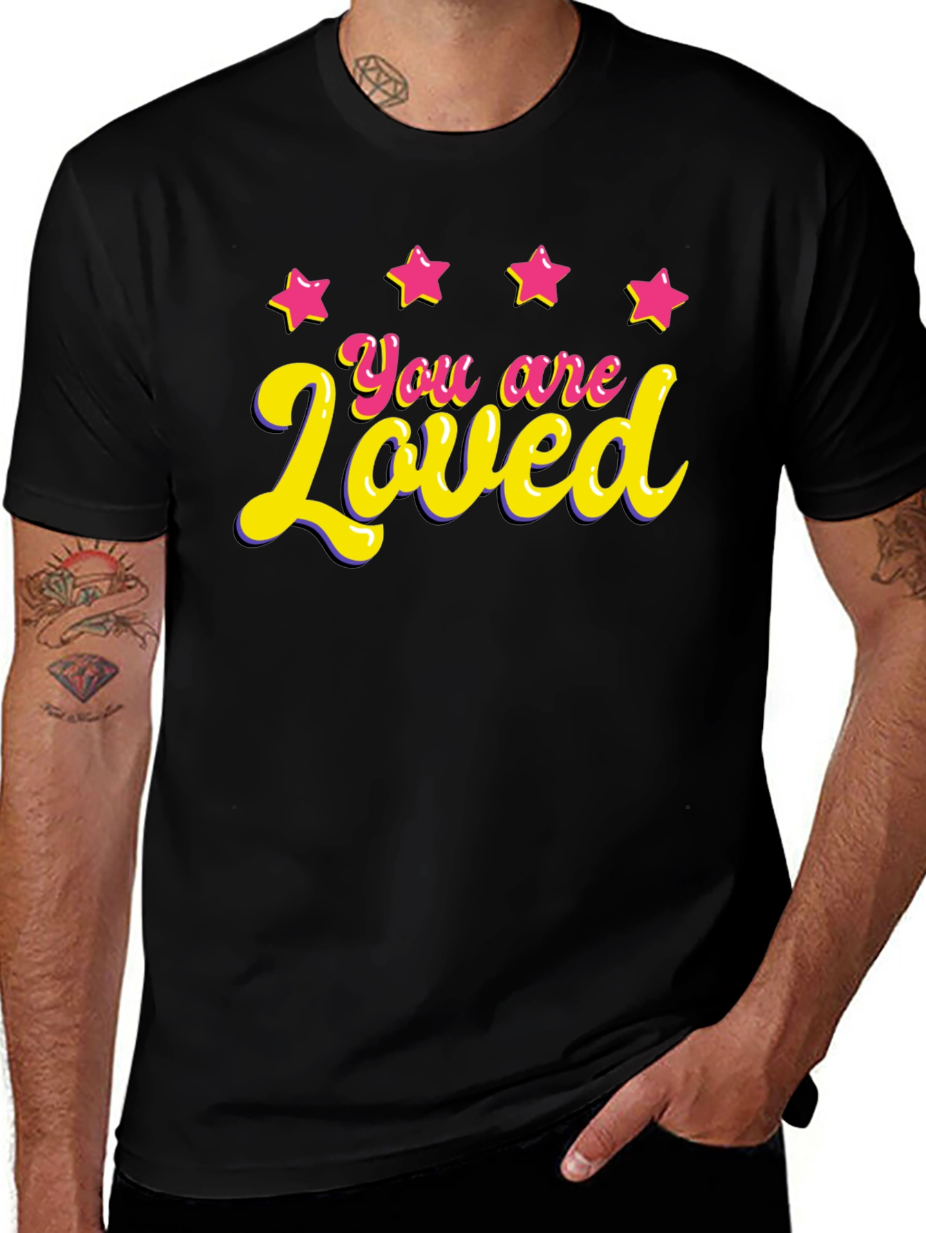 You are Loved Graphic T-Shirt - Black