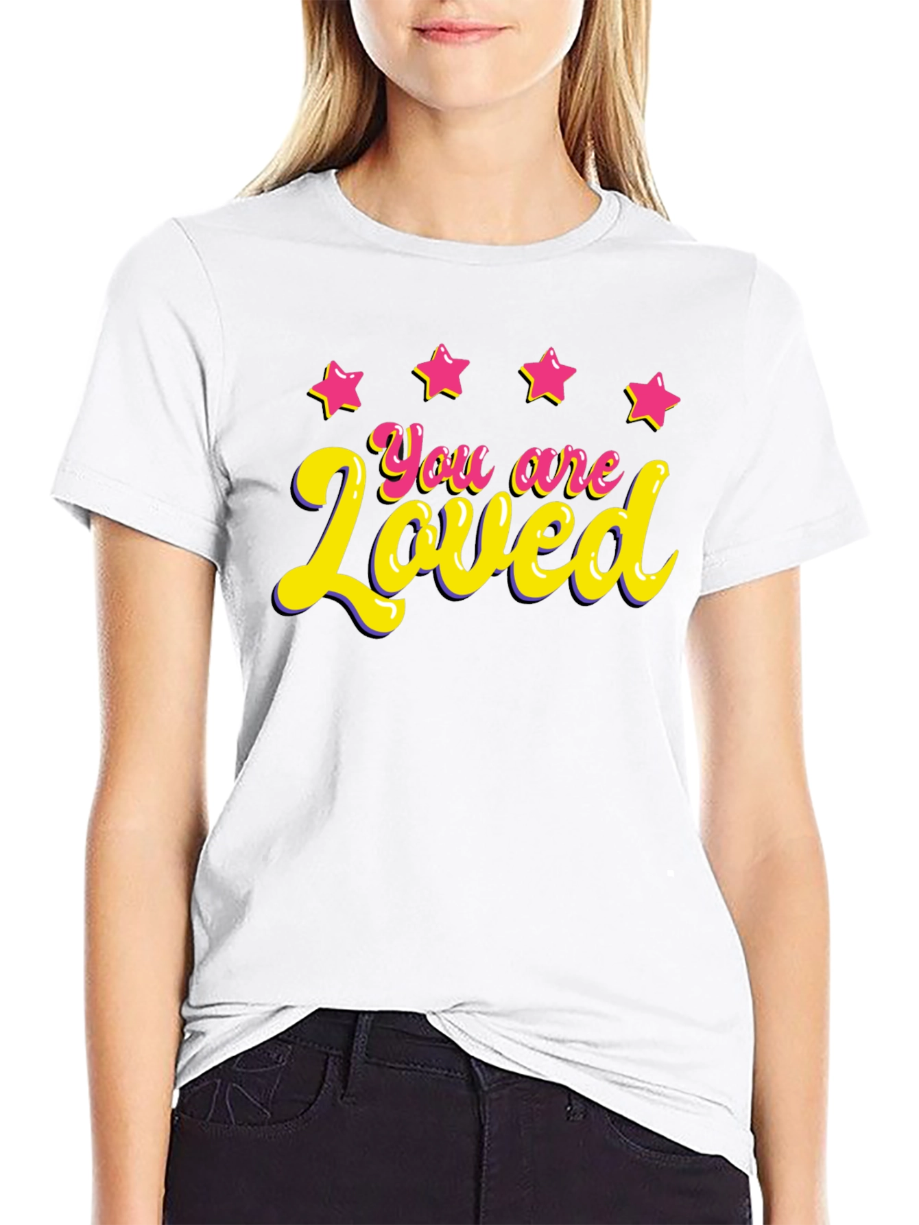 You are Loved Graphic T-Shirt - Black