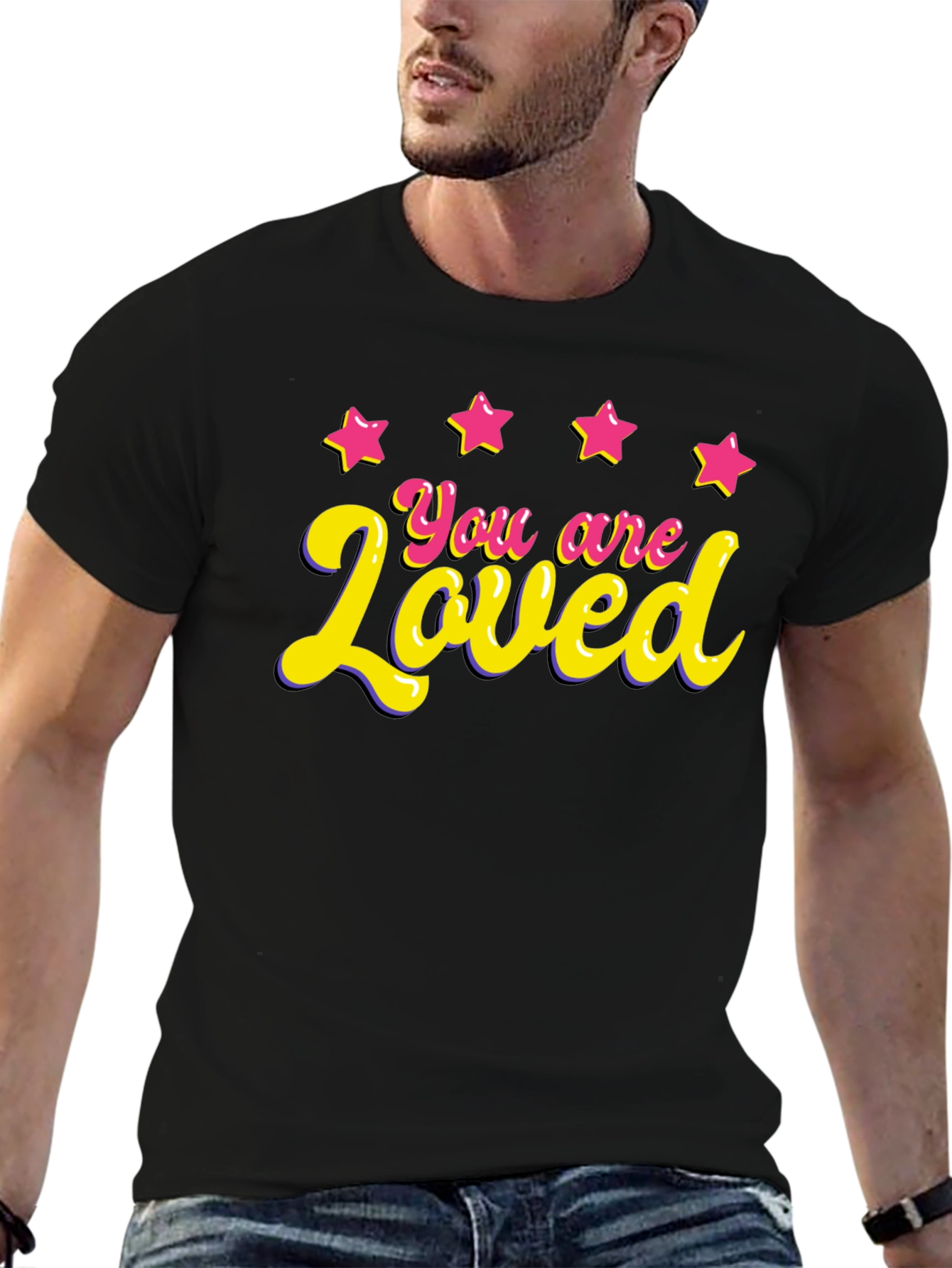 You are Loved Graphic T-Shirt - Black