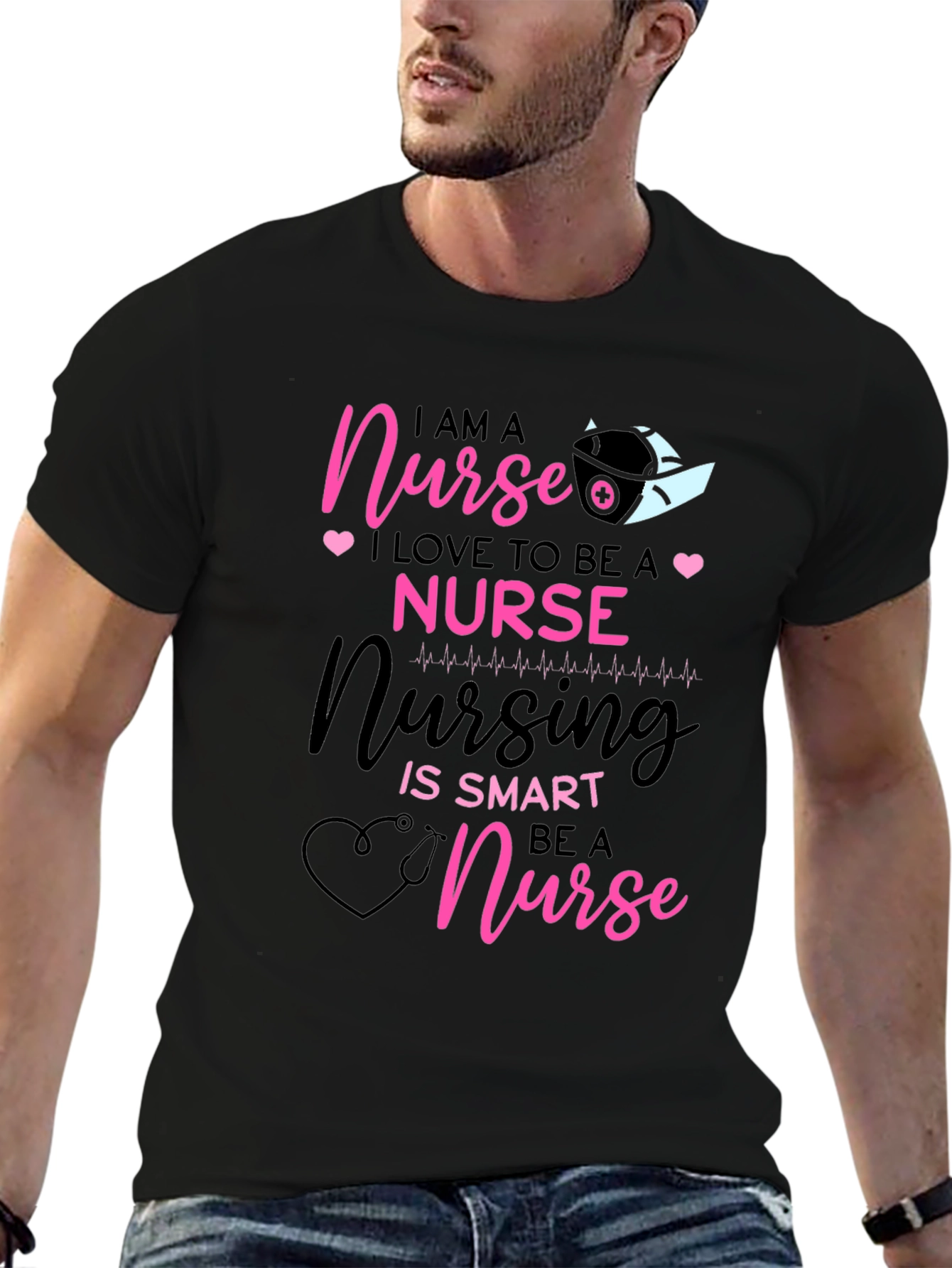 I AM A Nurse Black T-Shirt