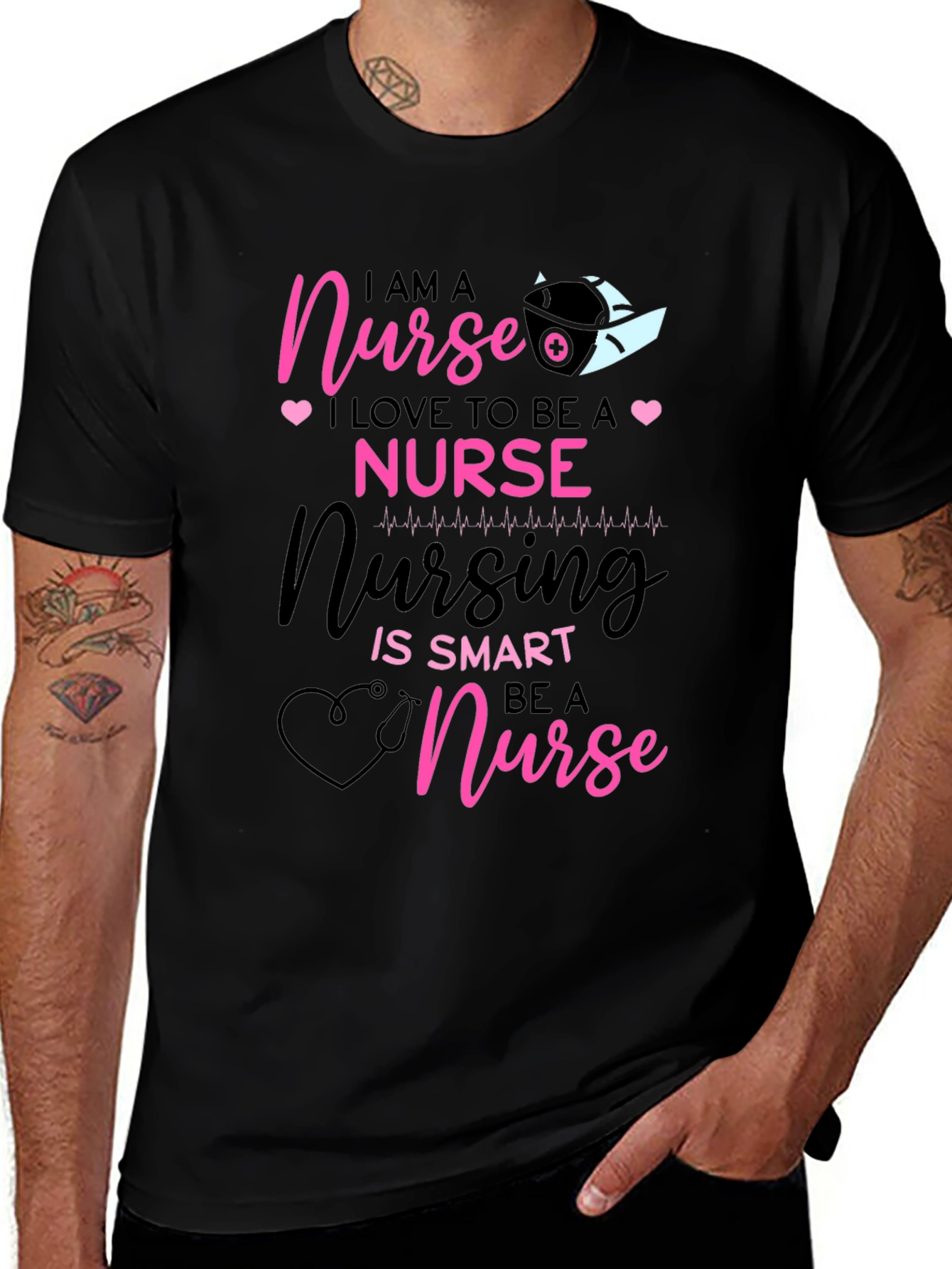 I AM A Nurse Black T-Shirt