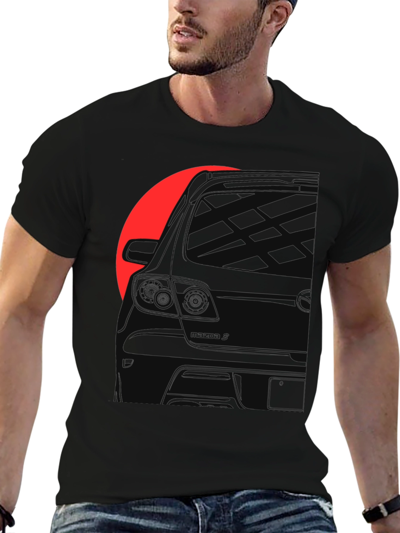 Car Silhouette Black Graphic Tee