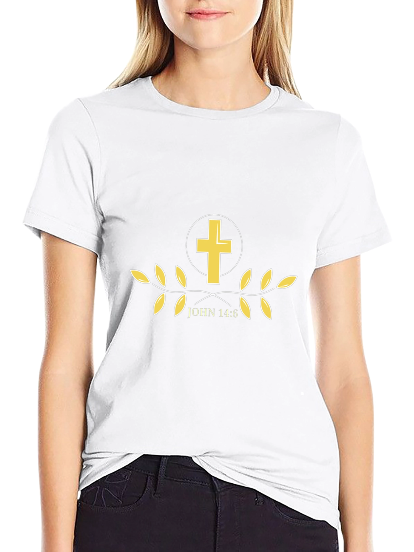 Faith-Based Black T-Shirt - John 14:6 Design