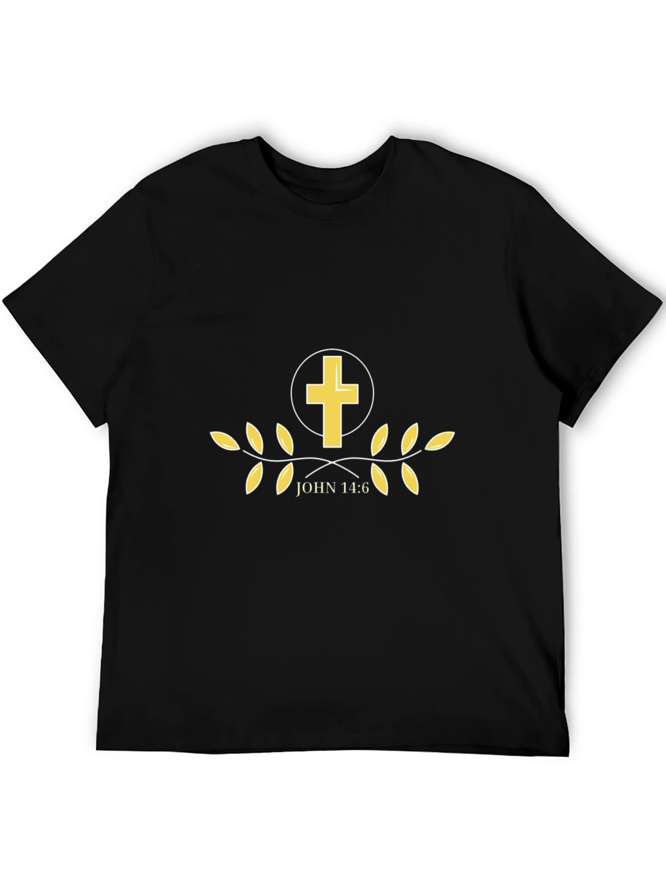 Faith-Based Black T-Shirt - John 14:6 Design